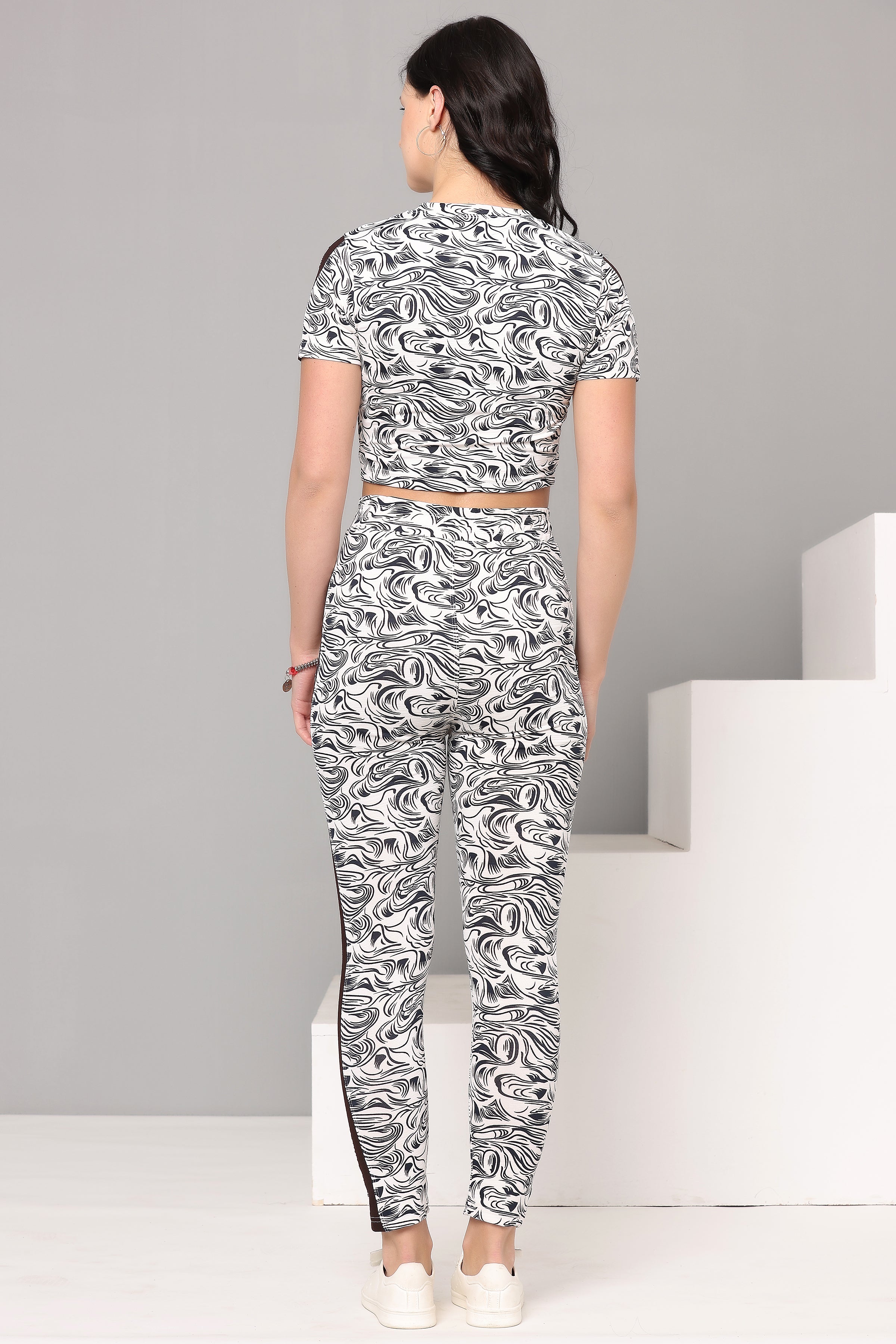 Women's Workout Crop Top & Jeggings Set | Yoga and Workout Co-ord Set for Women and Girls | Stylish Activewear