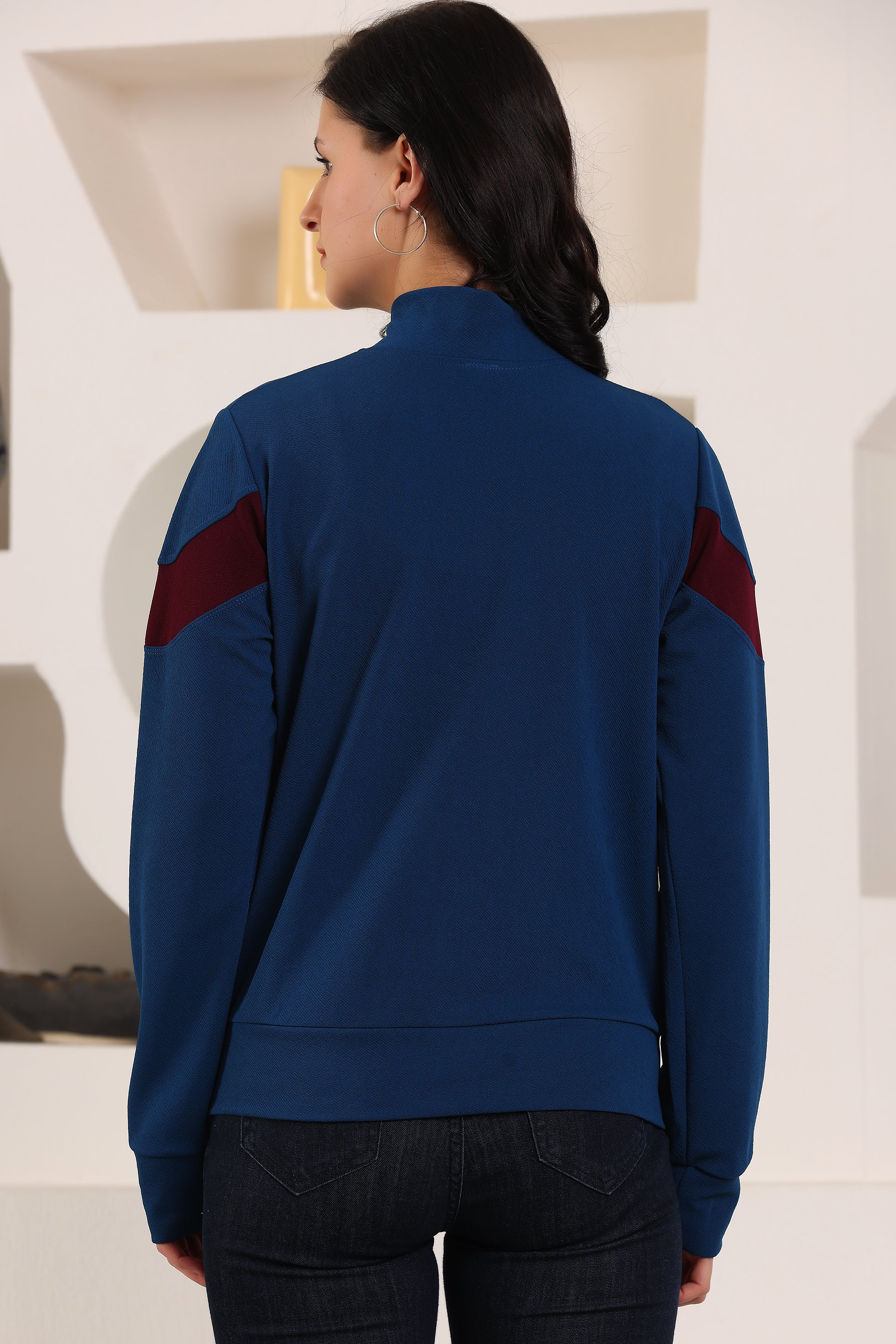 Women's Atheletic Gym Running Sports TrackJacket | Women Striped Sports Jacket | Full Zip Long Sleeve Shirts Hiking Outdoor Pockets | Athletic Jacket Sun Protection