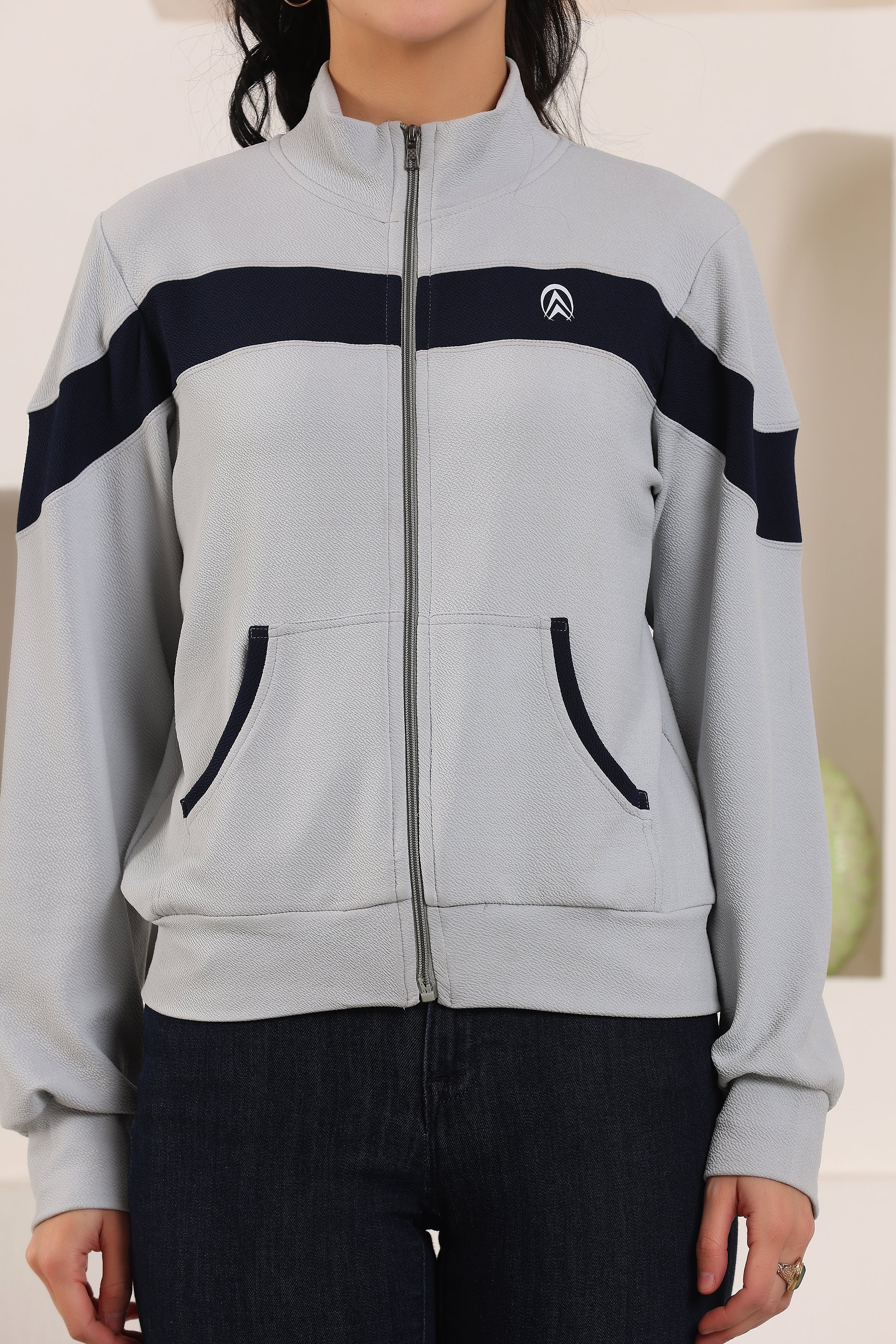Women's Atheletic Gym Running Sports TrackJacket | Women Striped Sports Jacket | Full Zip Long Sleeve Shirts Hiking Outdoor Pockets | Athletic Jacket Sun Protection