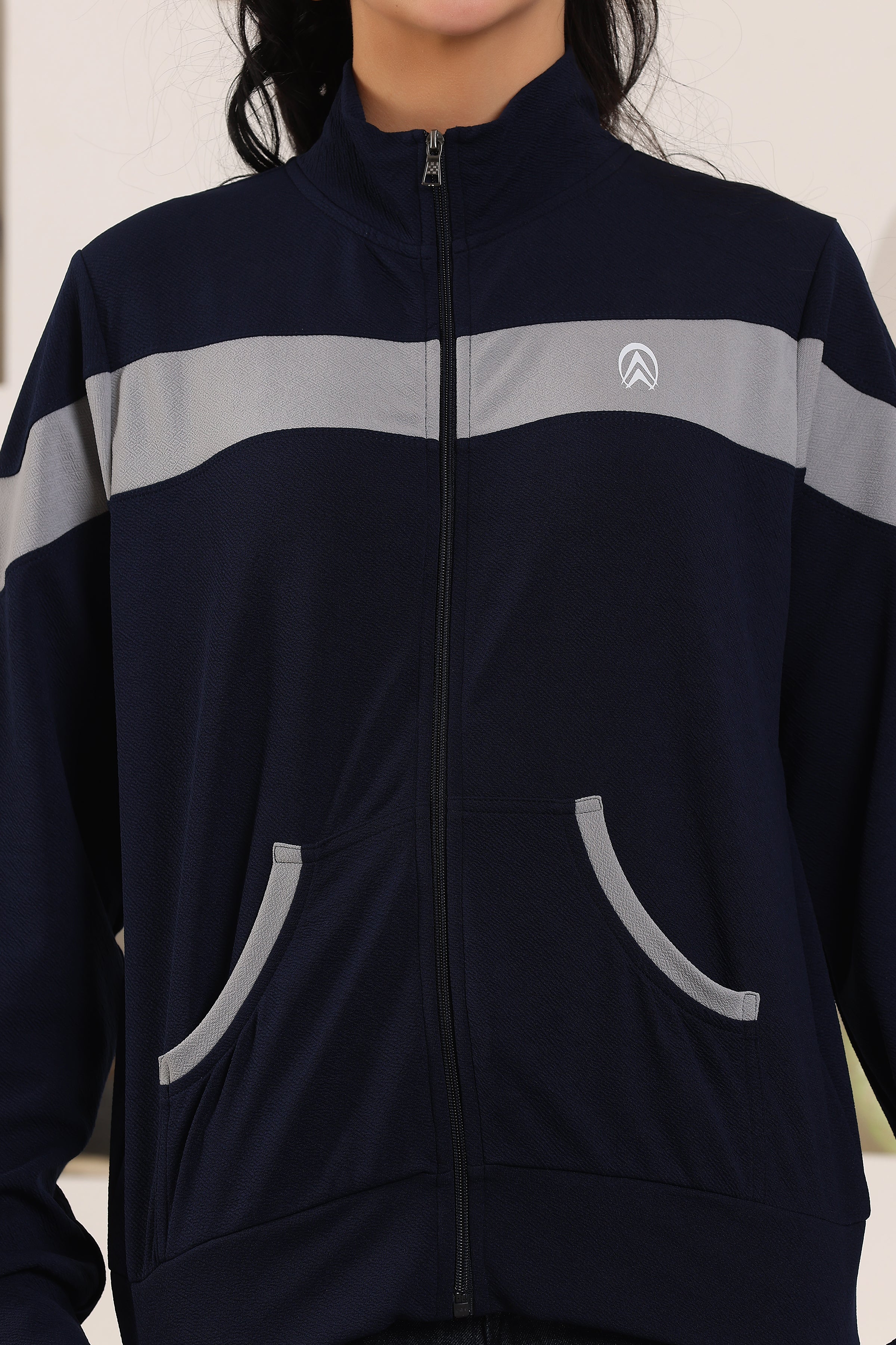Women's Atheletic Gym Running Sports TrackJacket | Women Striped Sports Jacket | Full Zip Long Sleeve Shirts Hiking Outdoor Pockets | Athletic Jacket Sun Protection