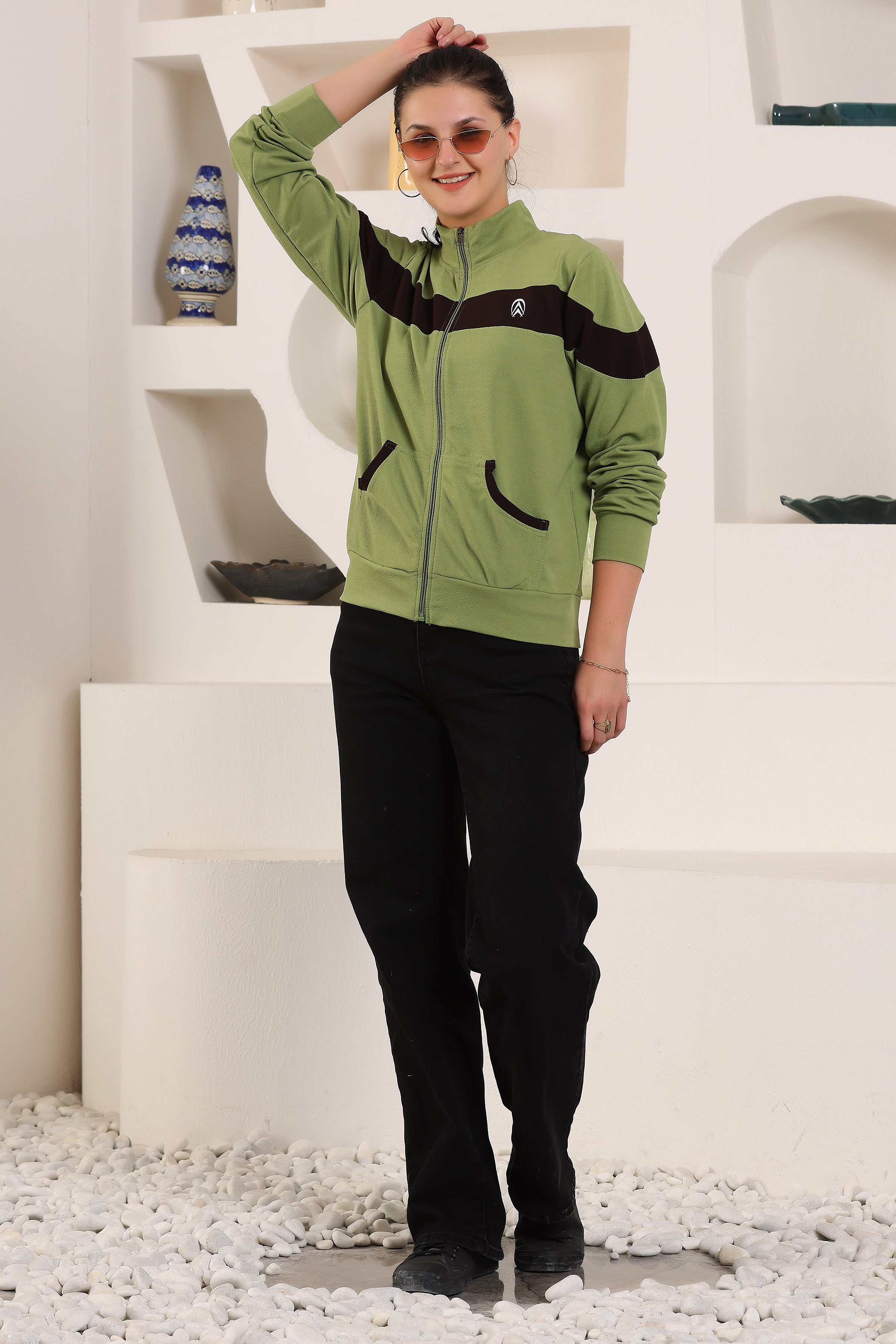 Women's Atheletic Gym Running Sports TrackJacket | Women Striped Sports Jacket | Full Zip Long Sleeve Shirts Hiking Outdoor Pockets | Athletic Jacket Sun Protection
