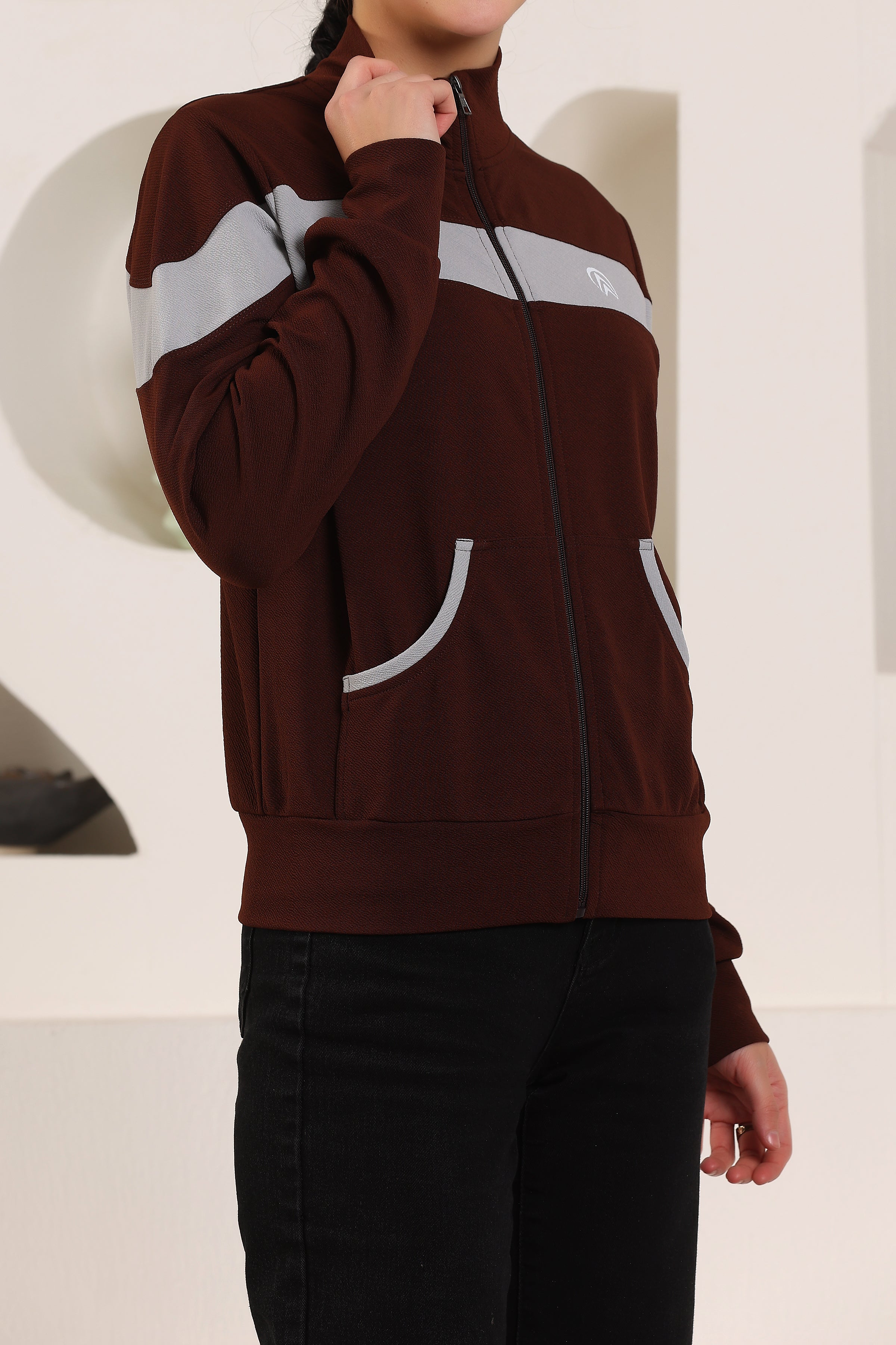 Women's Atheletic Gym Running Sports TrackJacket | Women Striped Sports Jacket | Full Zip Long Sleeve Shirts Hiking Outdoor Pockets | Athletic Jacket Sun Protection