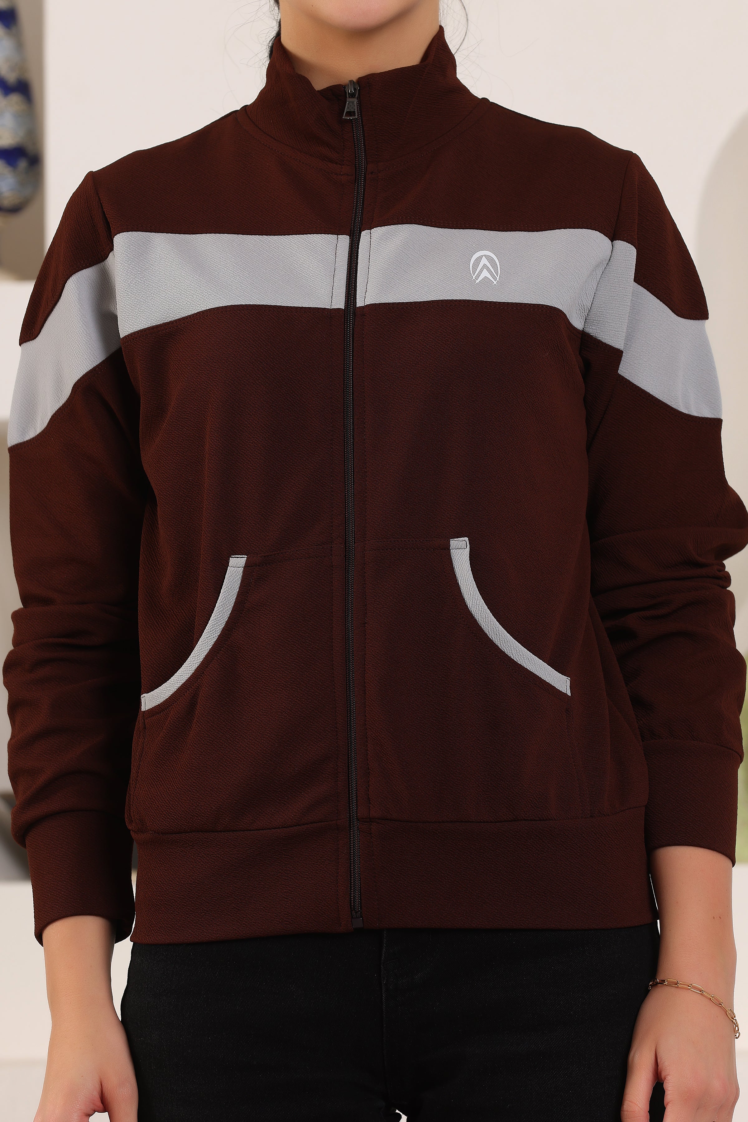 Women's Atheletic Gym Running Sports TrackJacket | Women Striped Sports Jacket | Full Zip Long Sleeve Shirts Hiking Outdoor Pockets | Athletic Jacket Sun Protection
