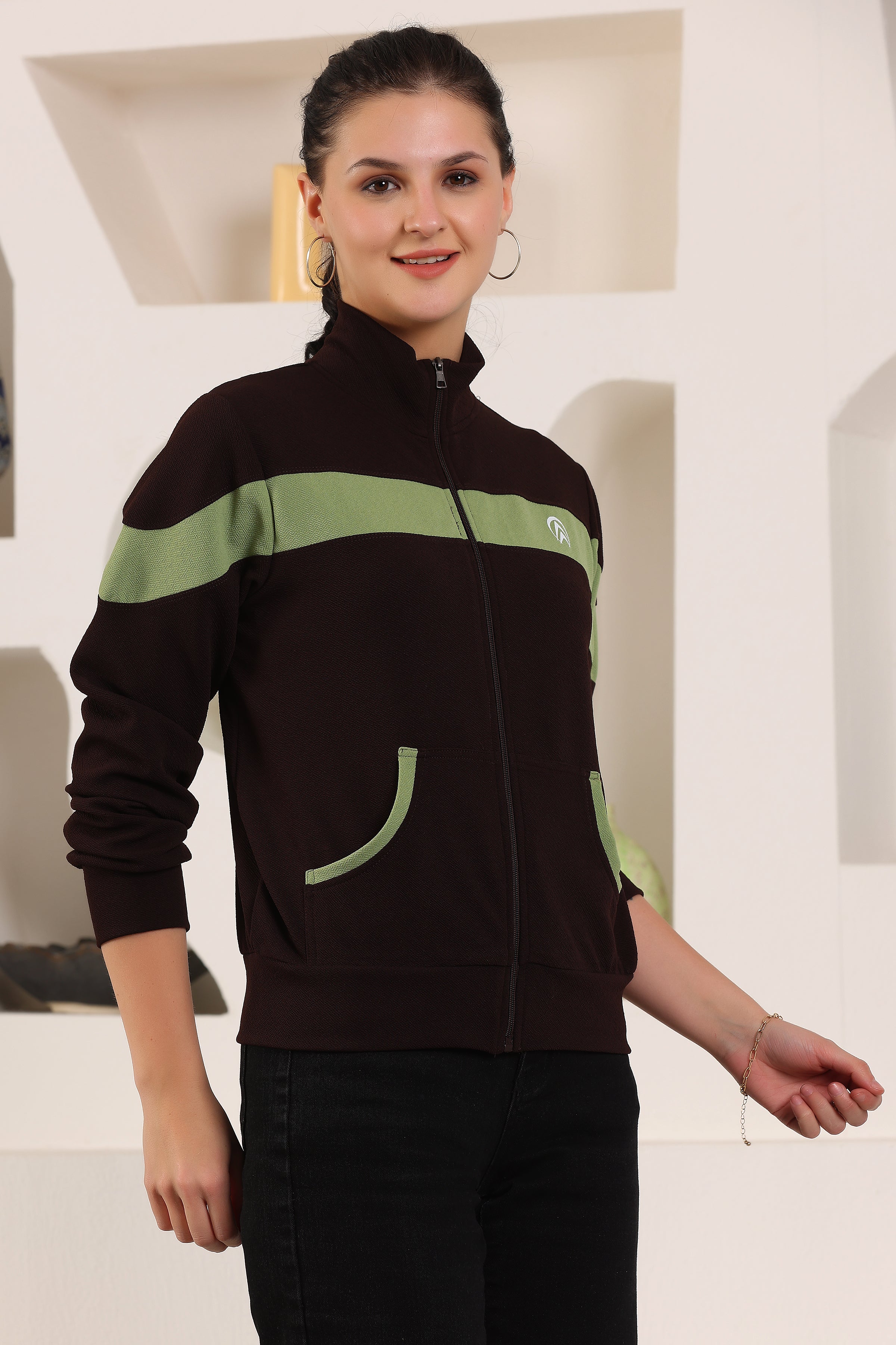 Women's Atheletic Gym Running Sports TrackJacket | Women Striped Sports Jacket | Full Zip Long Sleeve Shirts Hiking Outdoor Pockets | Athletic Jacket Sun Protection