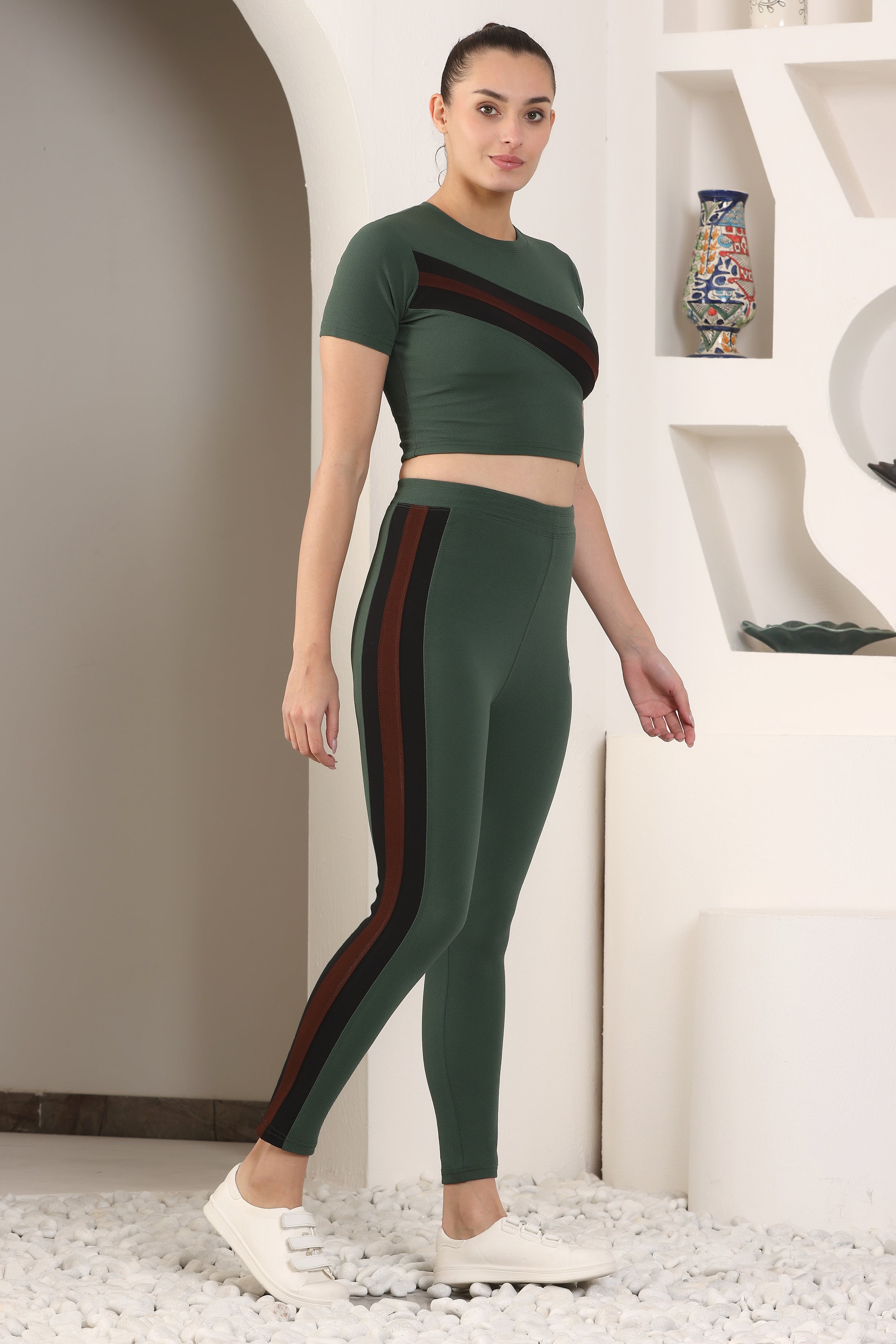 Women's Top & Bottom Set Gym Wear | Running Wear | Sports Running Suits For Girls/Women
