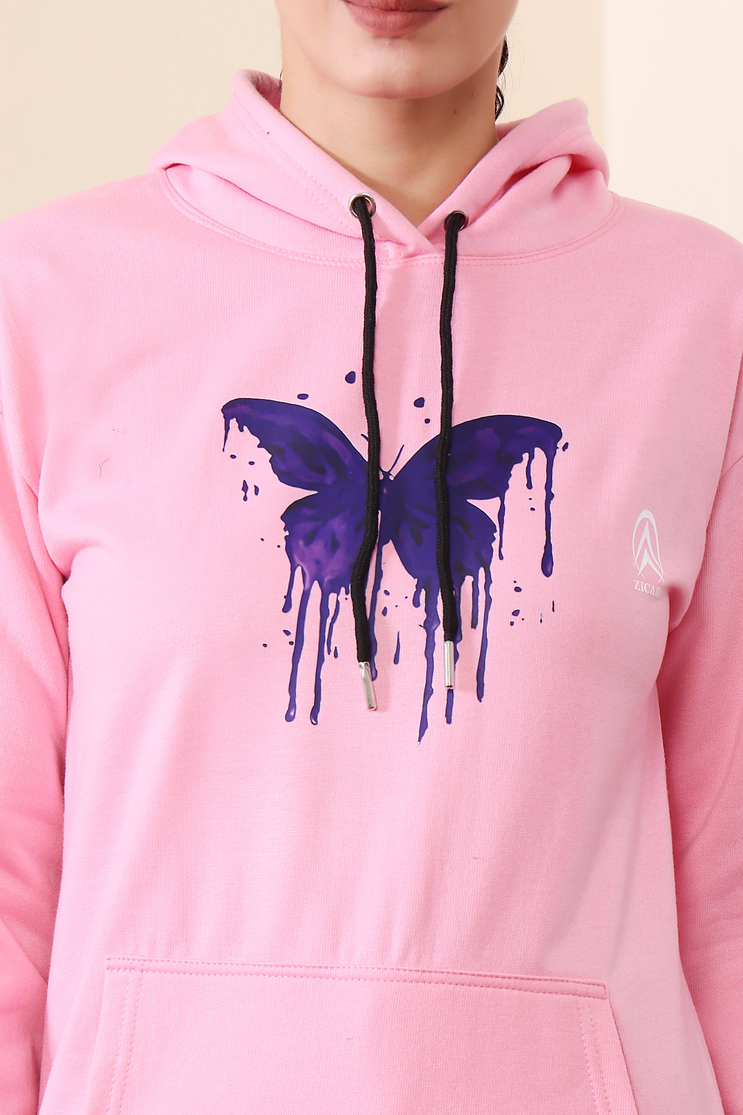 Women's Sweatshirts Cotton Regular Fit Hooded Neck with Hoodies, Women's Casual Hoodies Fleece Material Long Sleeves Solid Sweatshirt with Pockets