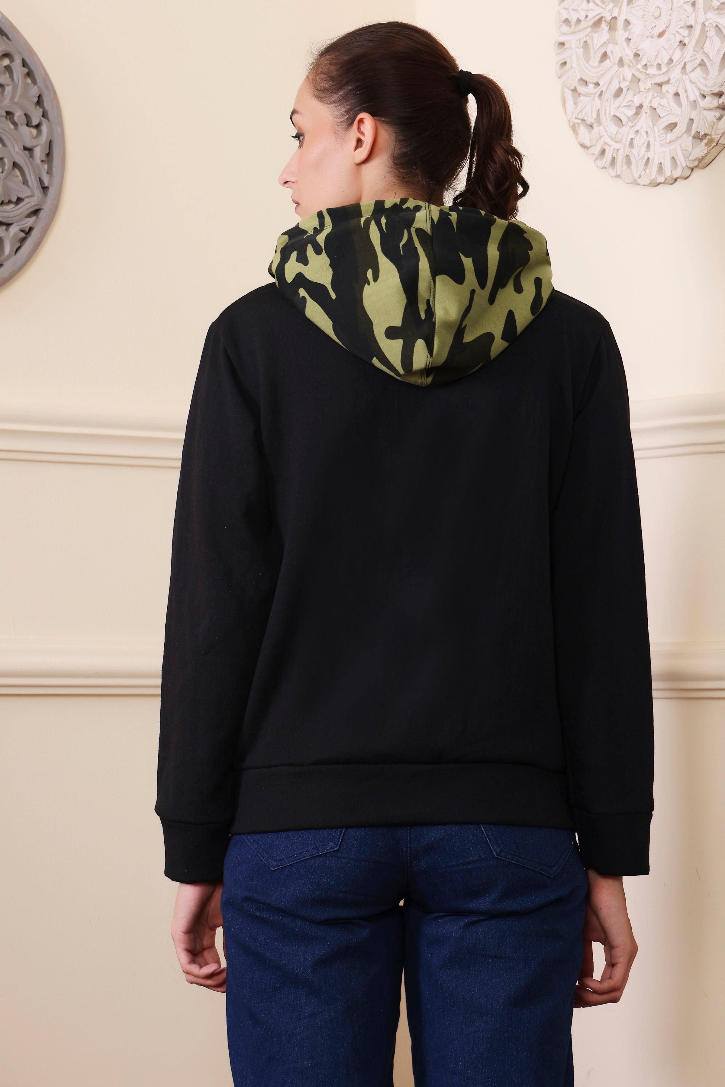 Women's Regular Fit Hooded Neck Ultra Soft Cotton Blend Warm and Cozy | Stylish Design with Kangaroo Pockets and Adjustable Draw Strings and Sizes