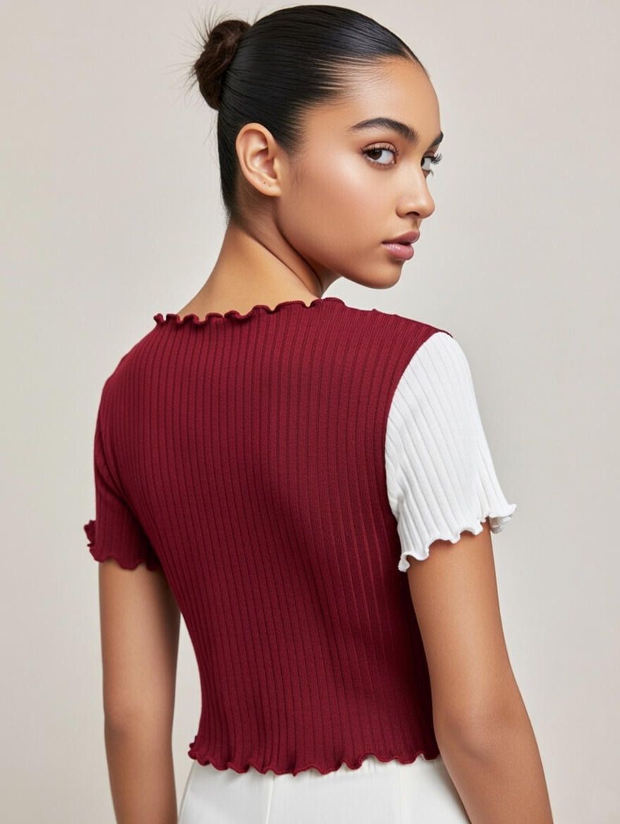 Zicada Women’s Button Front Crop Top | Stylish Short Sleeve Casual Crop T-Shirt | Trendy Summer Wear