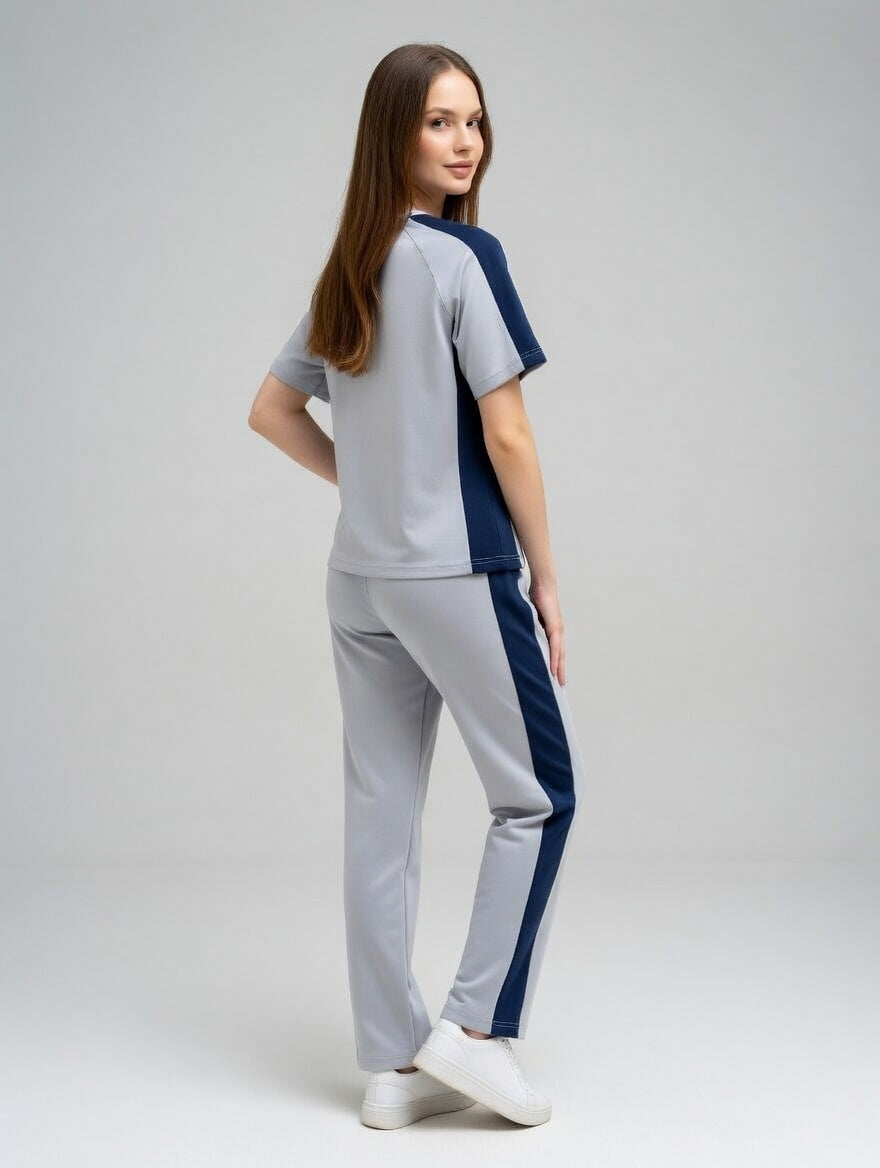 Women Activewear Co-Ord Set | T-Shirt & Track Pant Set | Gym & Sports Wear | Casual & Running Outfit for Women - Maroon