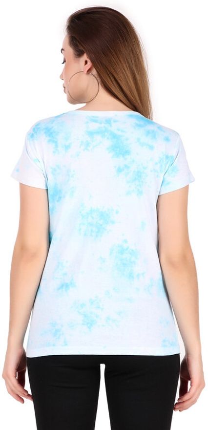 Zicada Women’s Tie-Dye Printed T-Shirt | Stylish Casual Round Neck Short Sleeve Tee