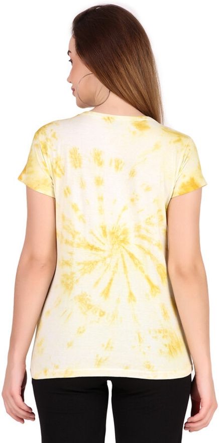 Zicada Women’s Tie-Dye Printed T-Shirt | Stylish Casual Round Neck Short Sleeve Tee