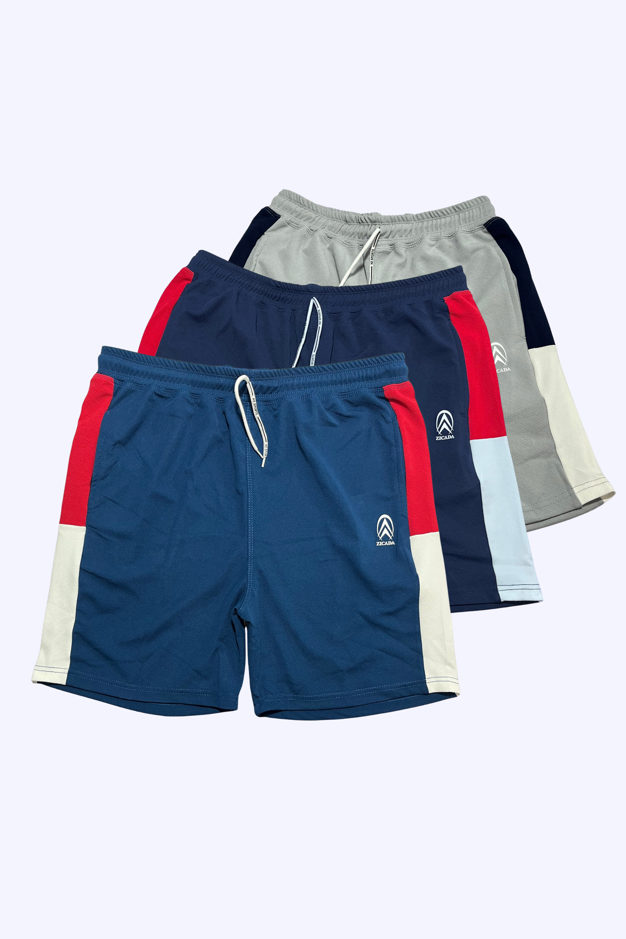 Zicada Men’s Polyester Sports Shorts (Pack of 3) | Lightweight Quick-Dry Gym & Running Shorts for Daily Wear