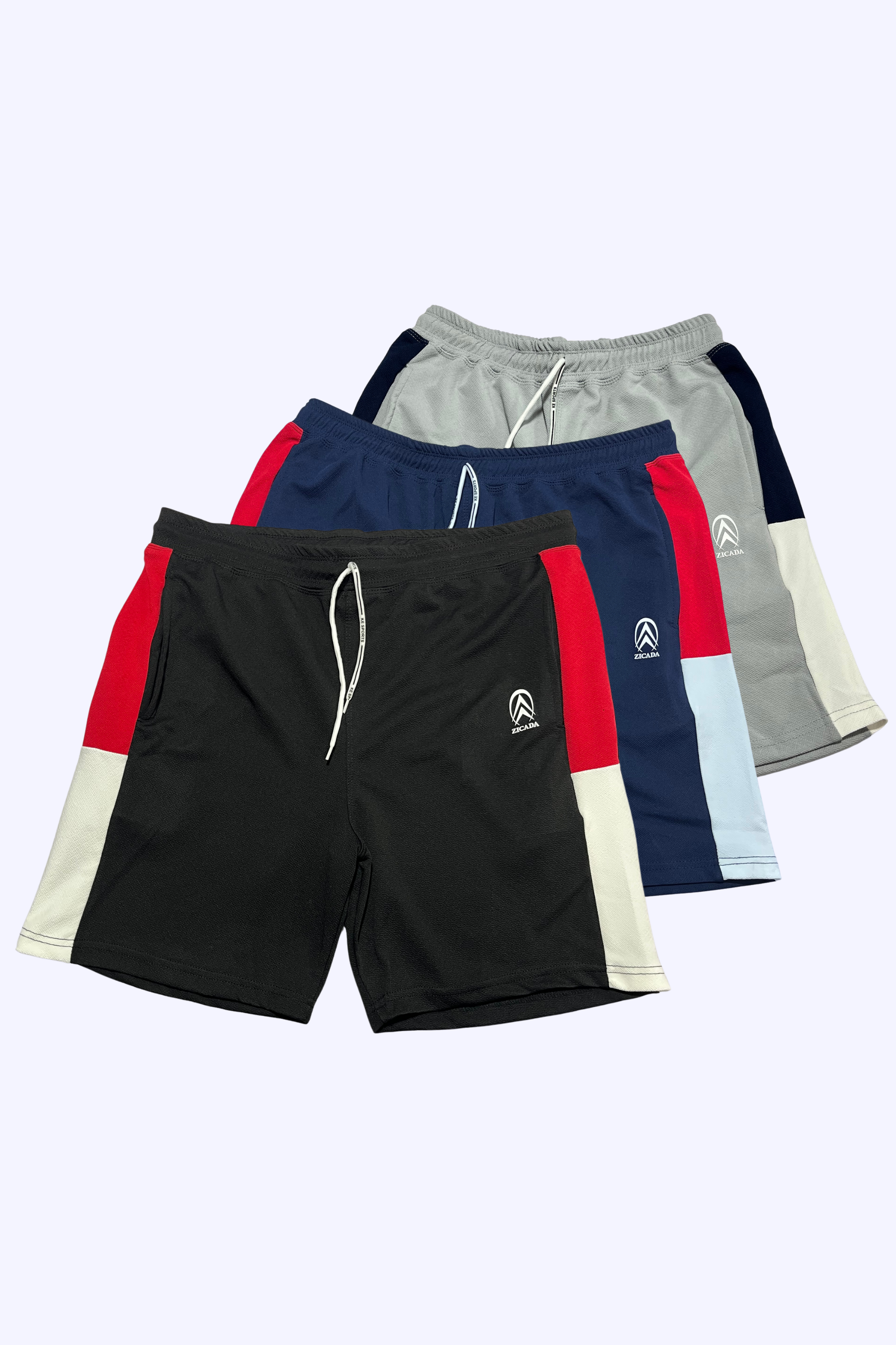 Zicada Men’s Polyester Sports Shorts (Pack of 3) | Lightweight Quick-Dry Gym & Running Shorts for Daily Wear