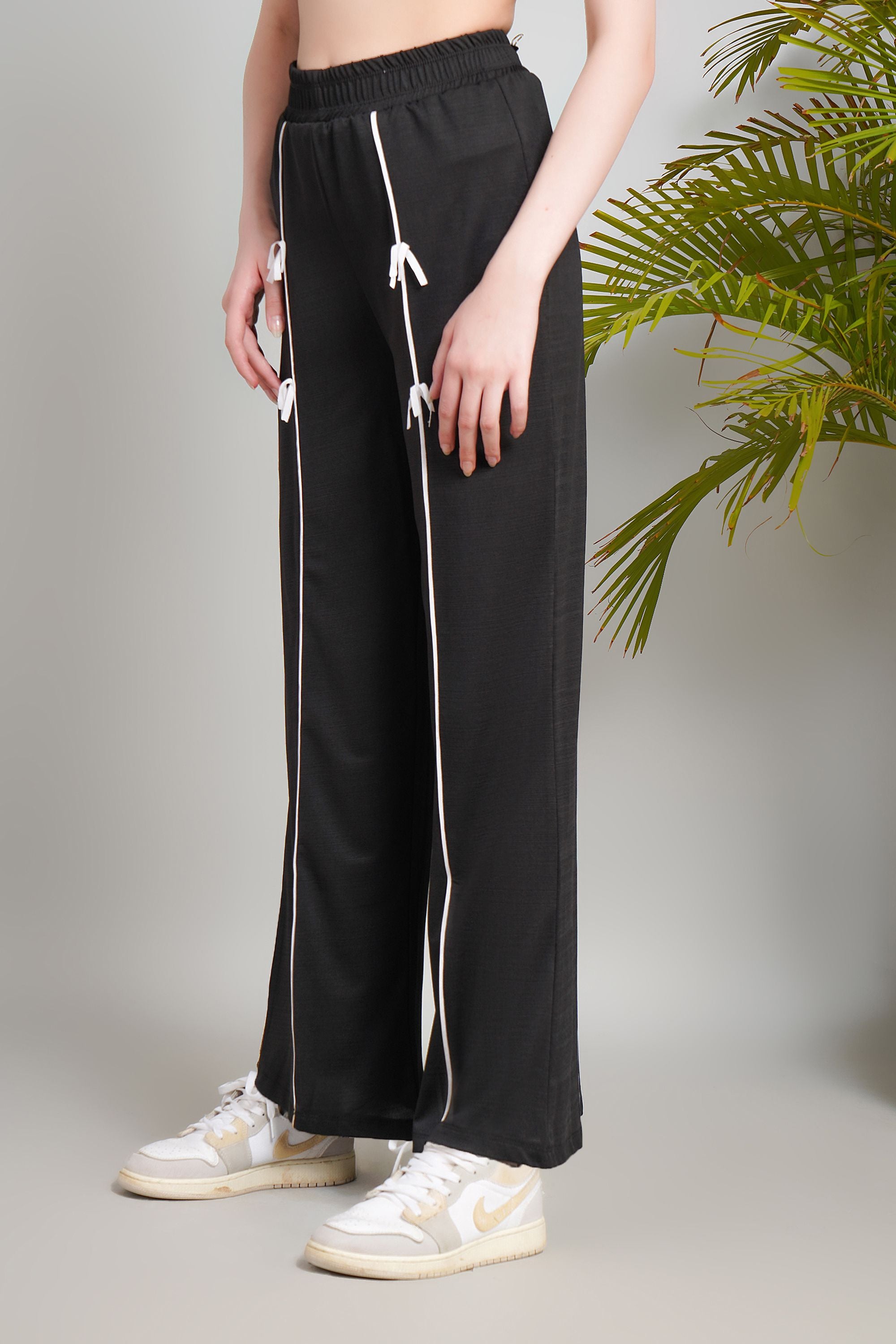 Zicada Women’s Stylish Straight Fit Track Pants | Casual Sports Jogger Pants with Elastic Waist | Comfortable Daily Wear Sky Combo