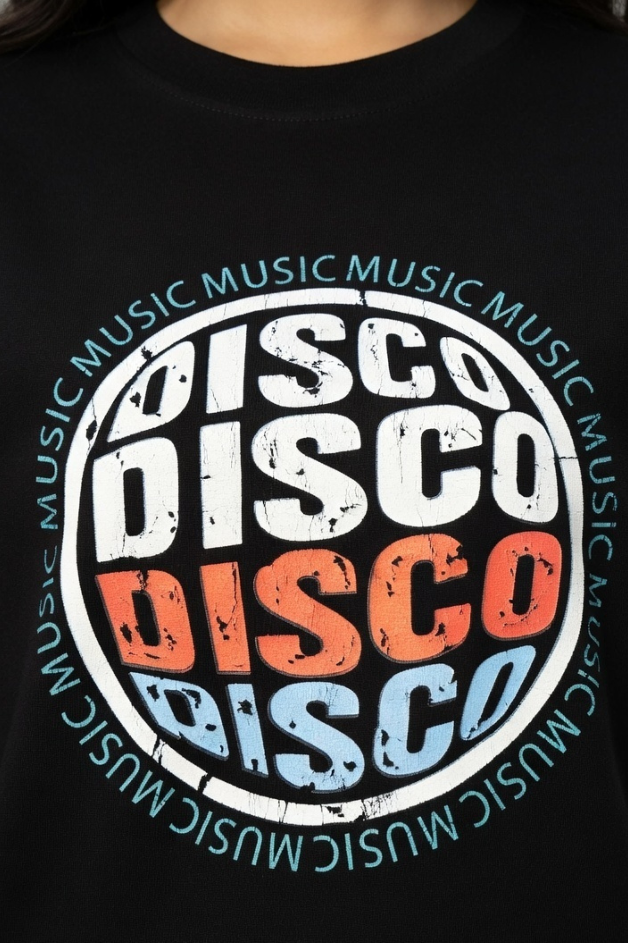 Zicada Oversized Disco Printed T-Shirt for Girls/Women | T-shirt for Women