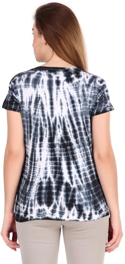 Zicada Women’s Tie-Dye Printed T-Shirt | Stylish Casual Round Neck Short Sleeve Tee