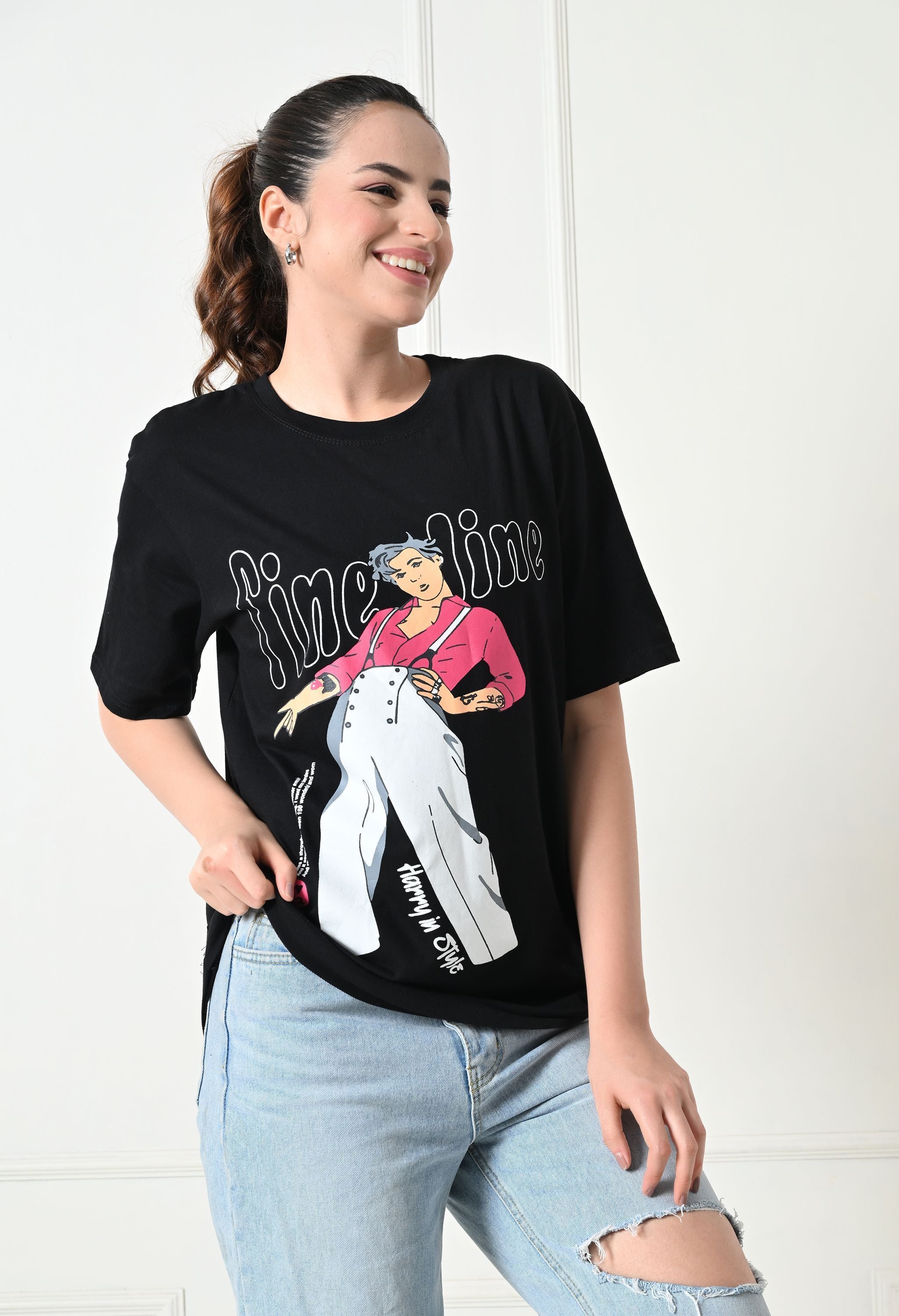 Women’s Graphic Printed T-Shirt – Soft Cotton Blend Tee for Everyday Style