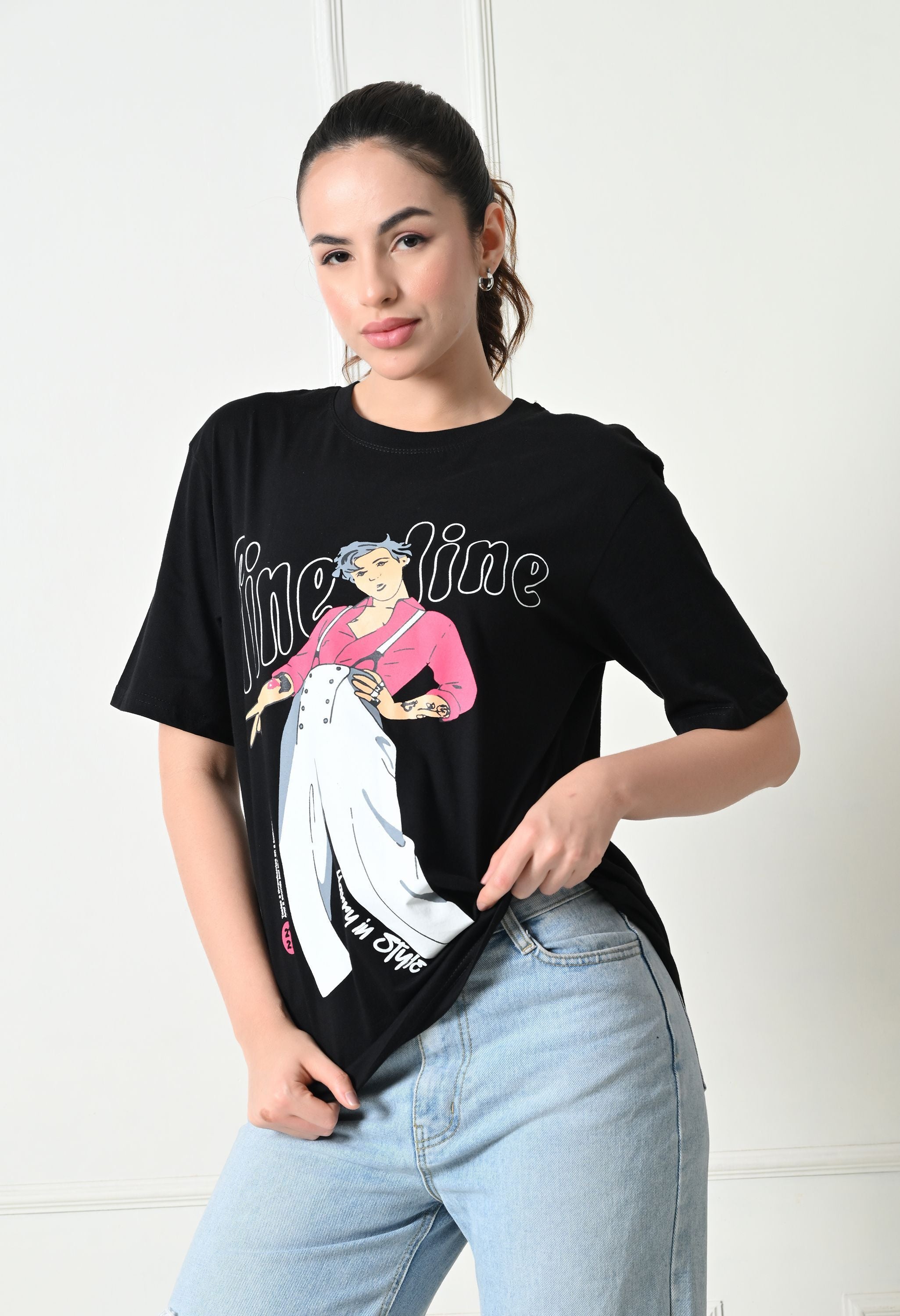 Women’s Graphic Printed T-Shirt – Soft Cotton Blend Tee for Everyday Style