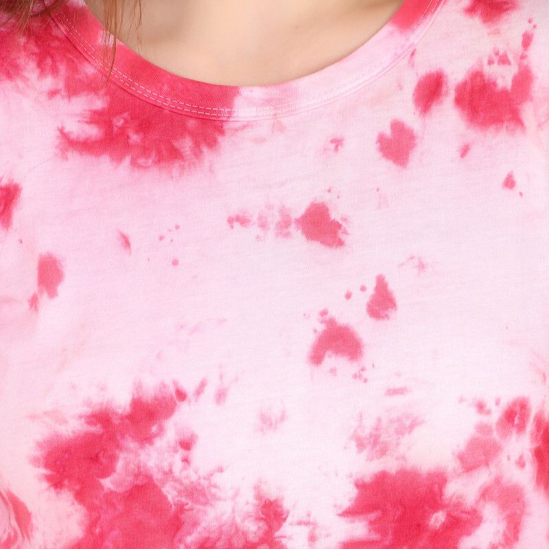 Zicada Women’s Tie-Dye Printed T-Shirt | Stylish Casual Round Neck Short Sleeve Tee