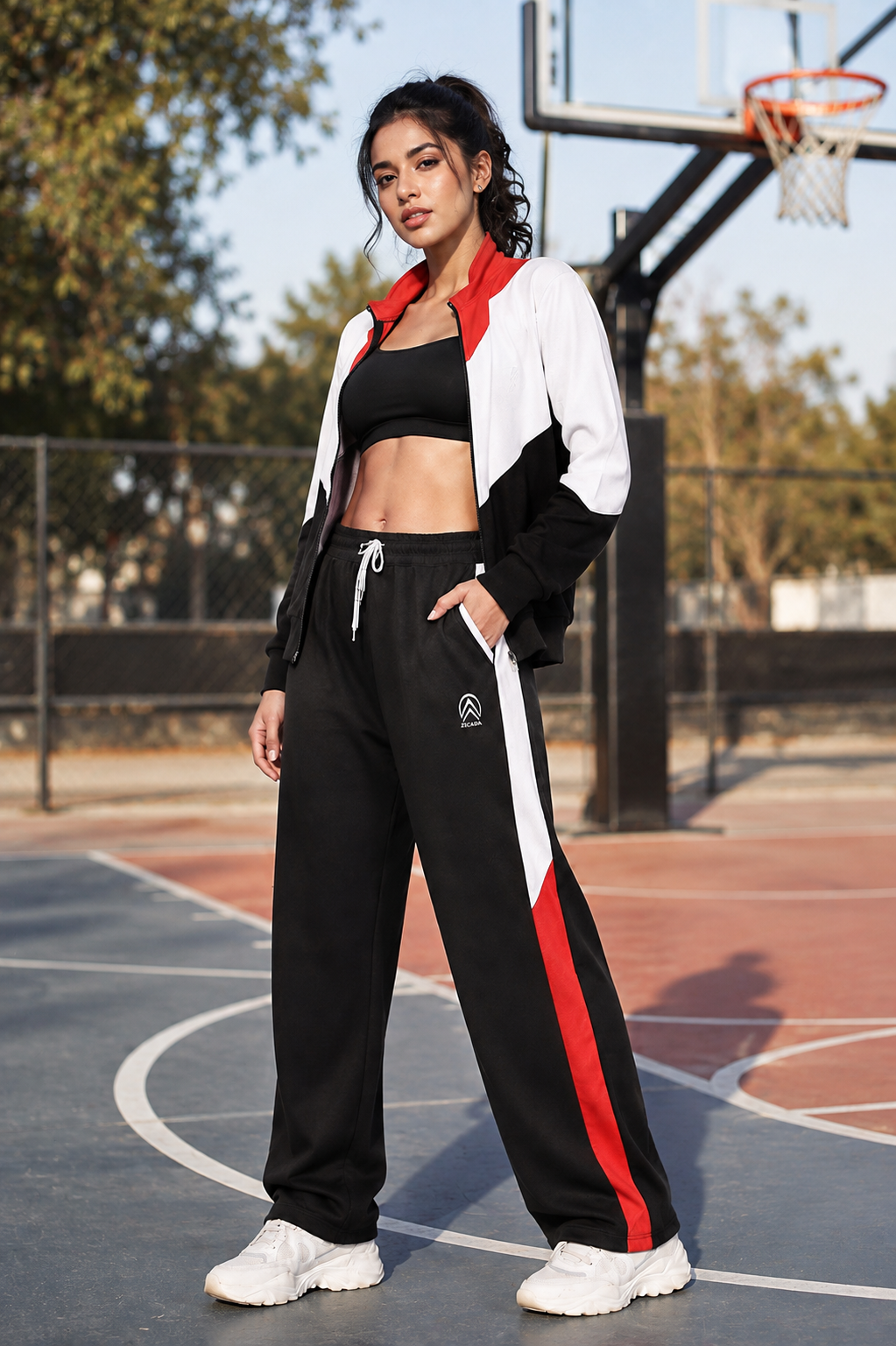 Women's Activewear Co Ord Set | Full Sleeve Sports Jacket & Track Pants | Stylish Gym, Travel & Daily Wear Outfit| Women's Sports Tracksuit with Full Sleeve Zip Jacket & Track Pants | Activewear Co Ord Set | Gym, Running & Casual Wear
