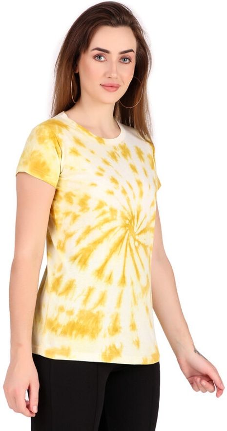 Zicada Women’s Tie-Dye Printed T-Shirt | Stylish Casual Round Neck Short Sleeve Tee