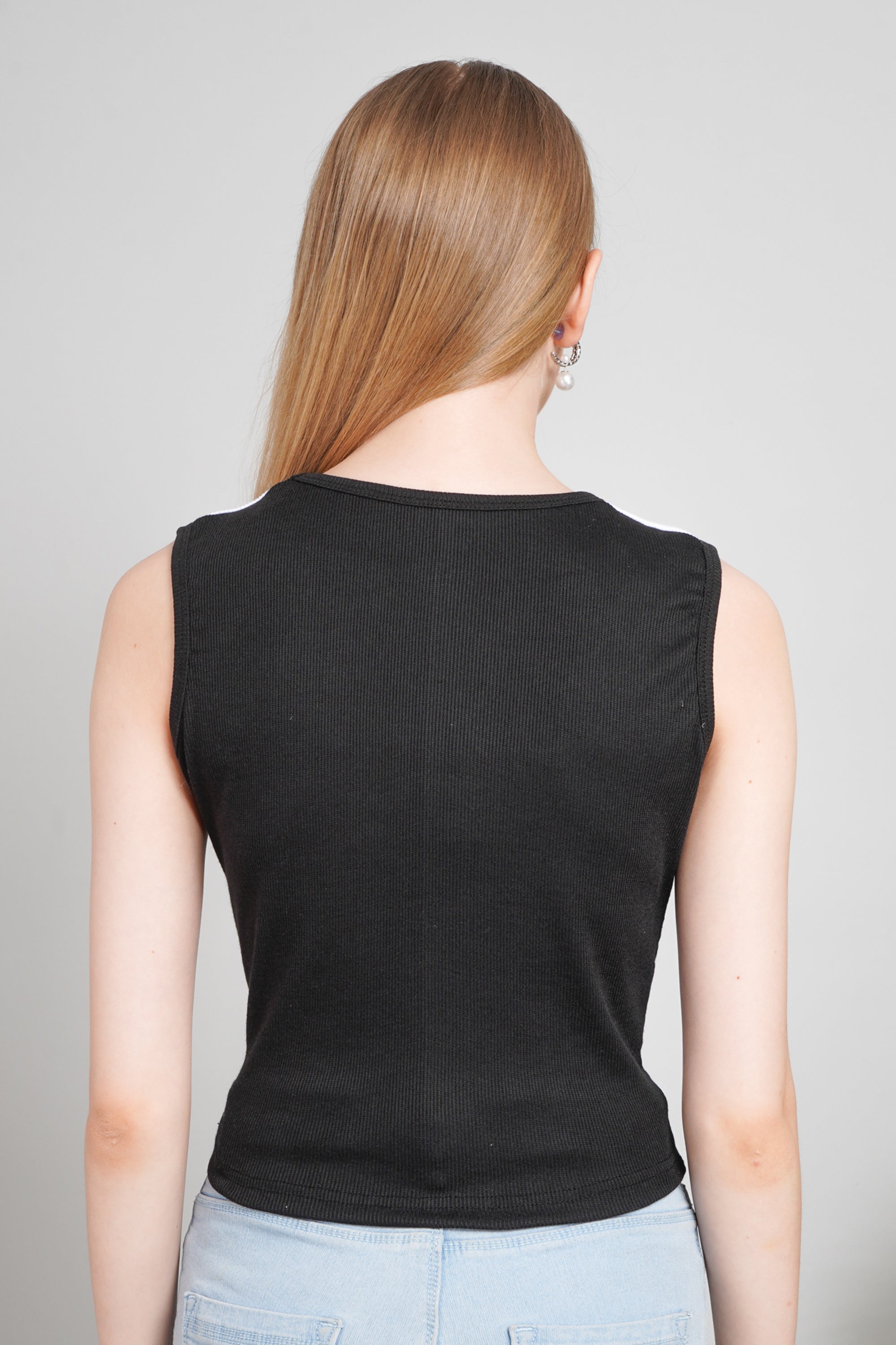 Women's Parkour Ribbed Tank Top, Sleeveless, Round Neck, Slim Fit
