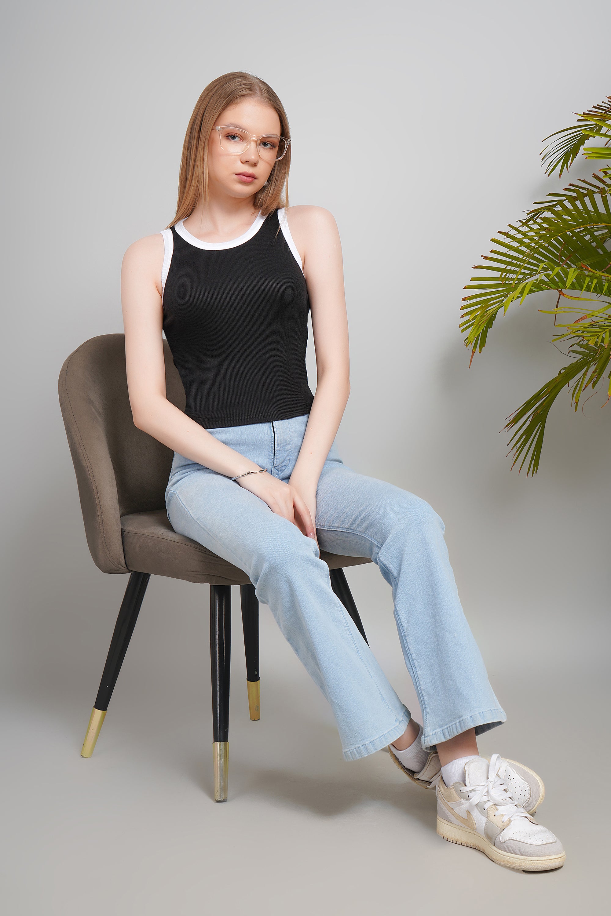 Women's Parkour Tank Top, Round Neck, Regular Fit, Summer Casual Wear