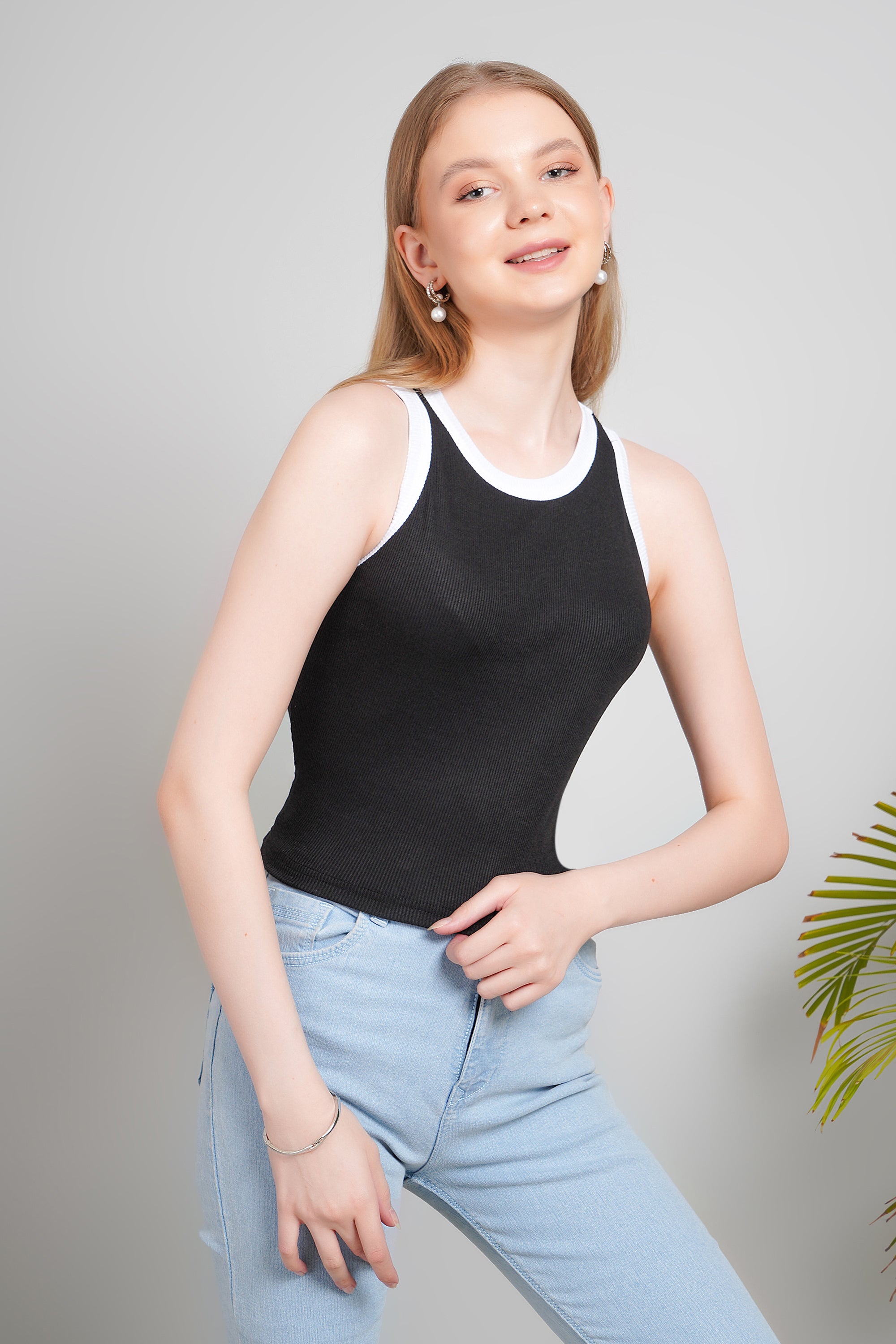 Women's Parkour Tank Top, Round Neck, Regular Fit, Summer Casual Wear