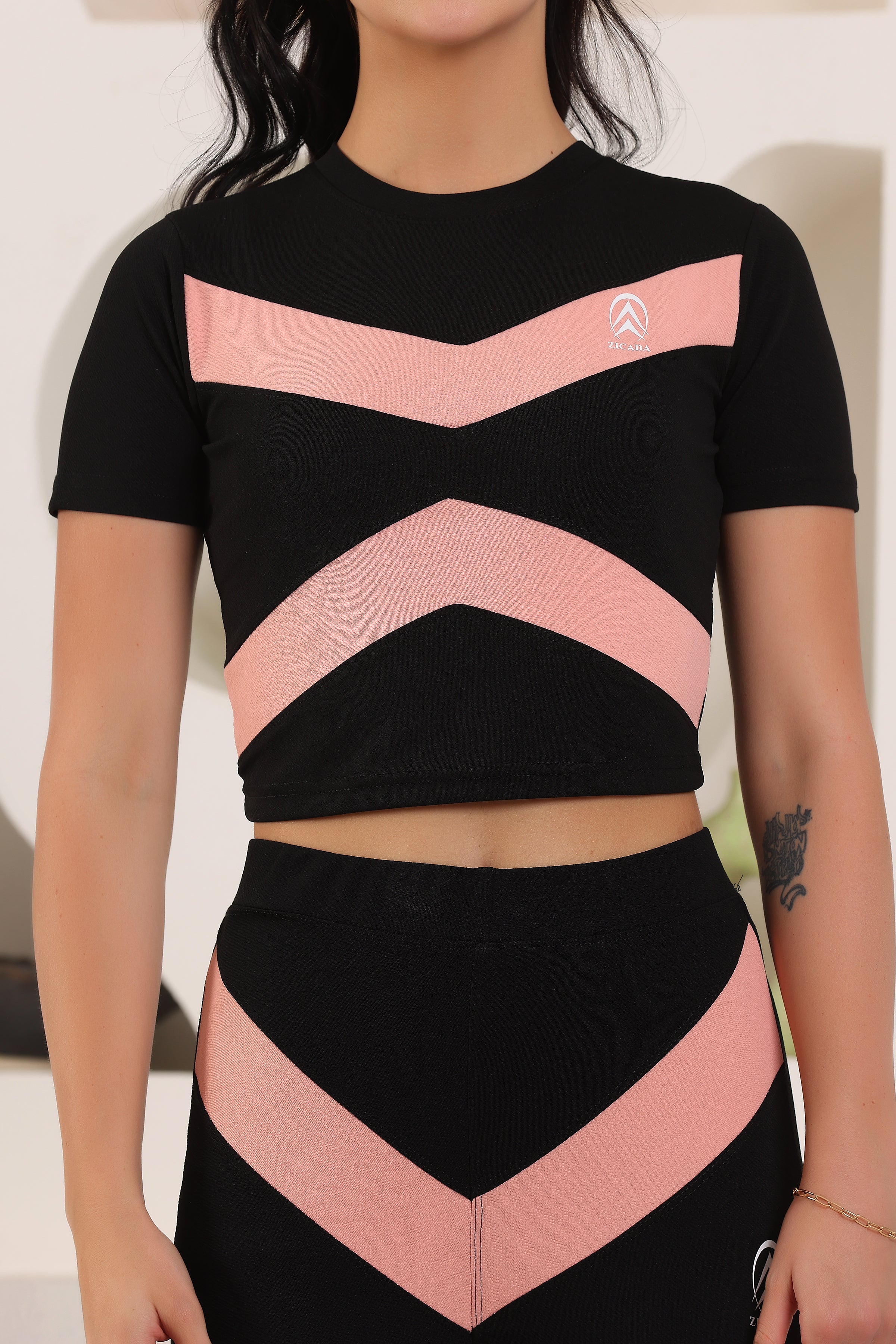 ZICADA Women's Top & Bottom Set Gym Wear | Running Wear | Sports Running Suits for Girls/Women's.