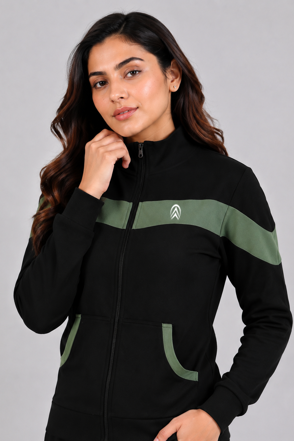 Women's Tracksuit Co-Ord Set | Full Sleeve High Neck Zipper Jacket with Jogger Pants | Casual Sports Wear | Lightweight Activewear for Women