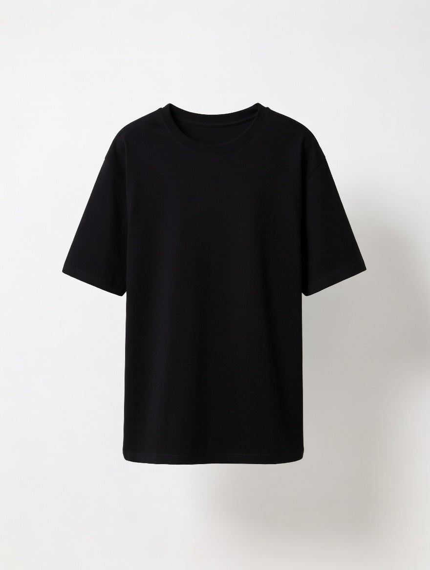 Women’s Oversized Solid T-Shirt | Relaxed Fit Round Neck Casual Loose Tee