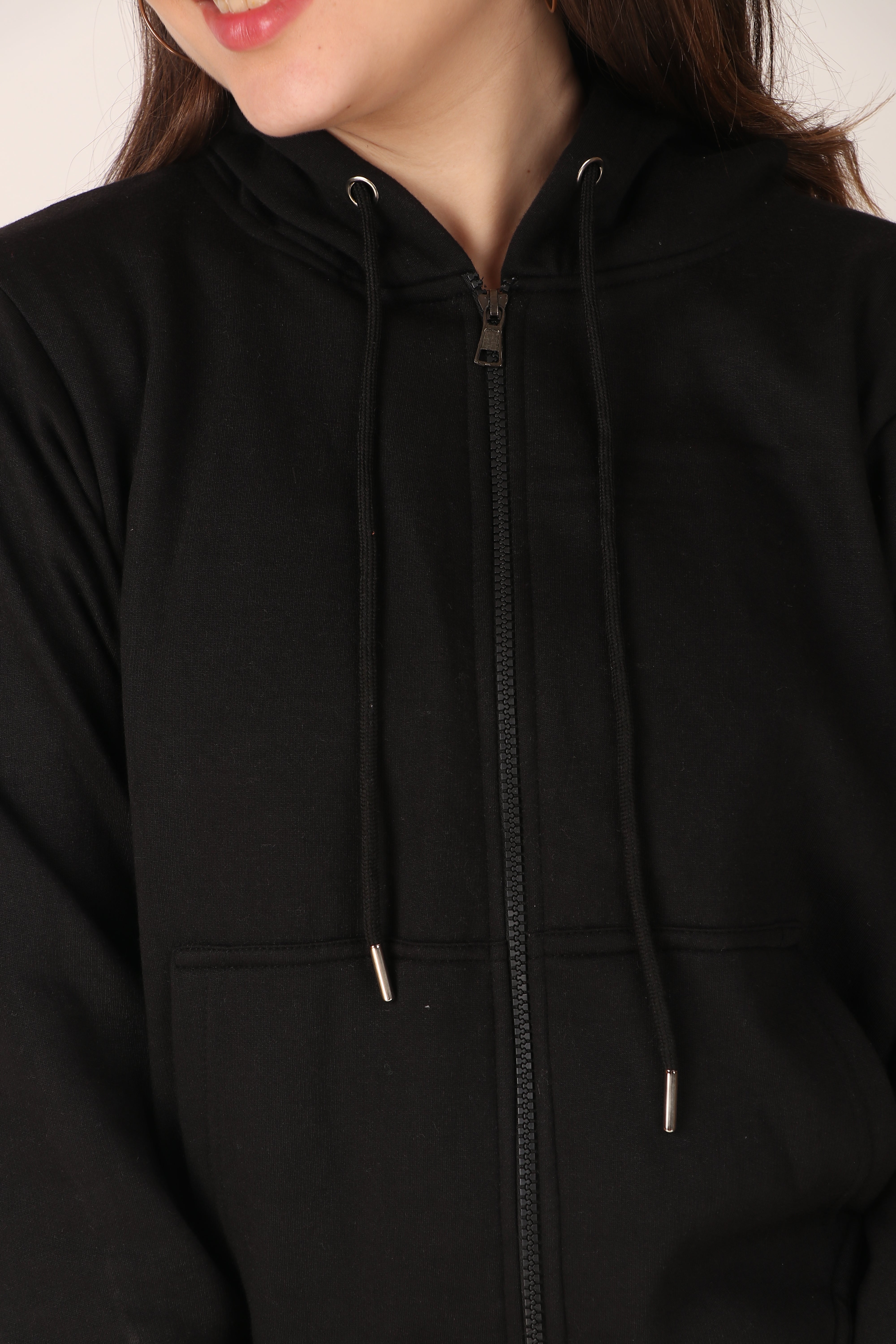 Women's Zip-Up Hoodie Full Zip Cotton Blend Hoodie with Pockets, Long Sleeve