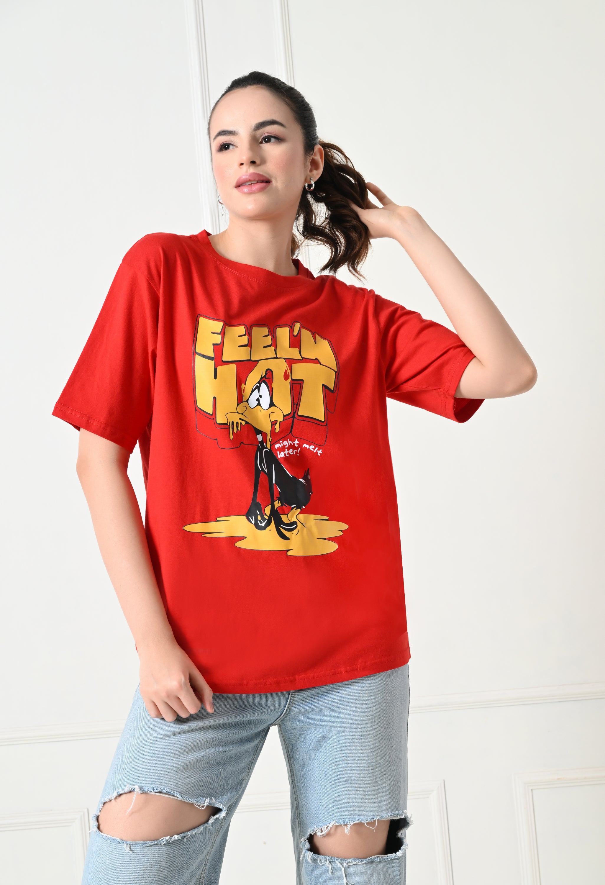 Women’s Graphic Printed T-Shirt – Soft Cotton Blend Tee for Everyday Style