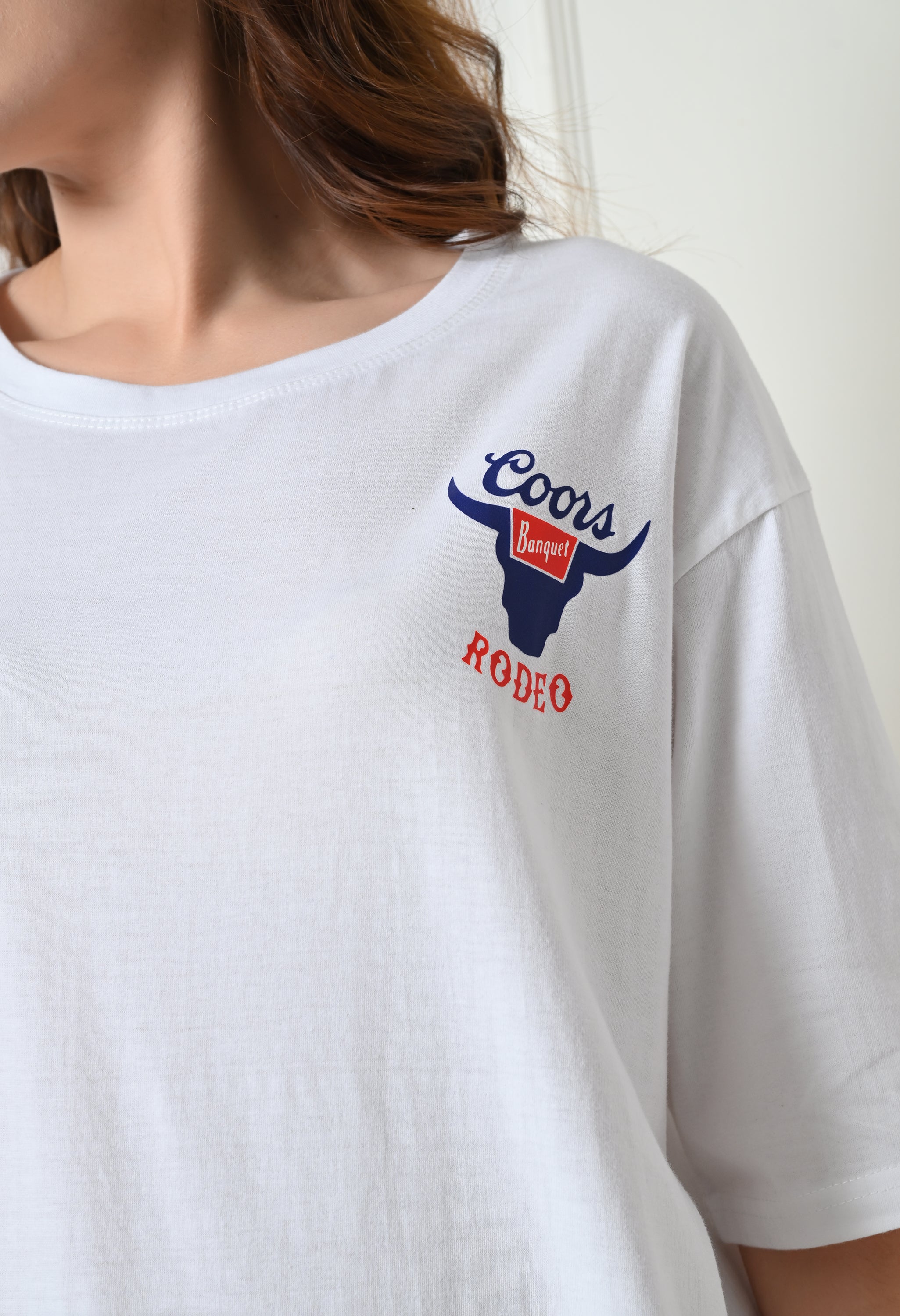 Women’s Cotton Blend Oversized Drop Shoulder Printed T-Shirt | Soft, Breathable & Light Weight | Loose Fit Stylish Top for Girls with Premium Graphic Print