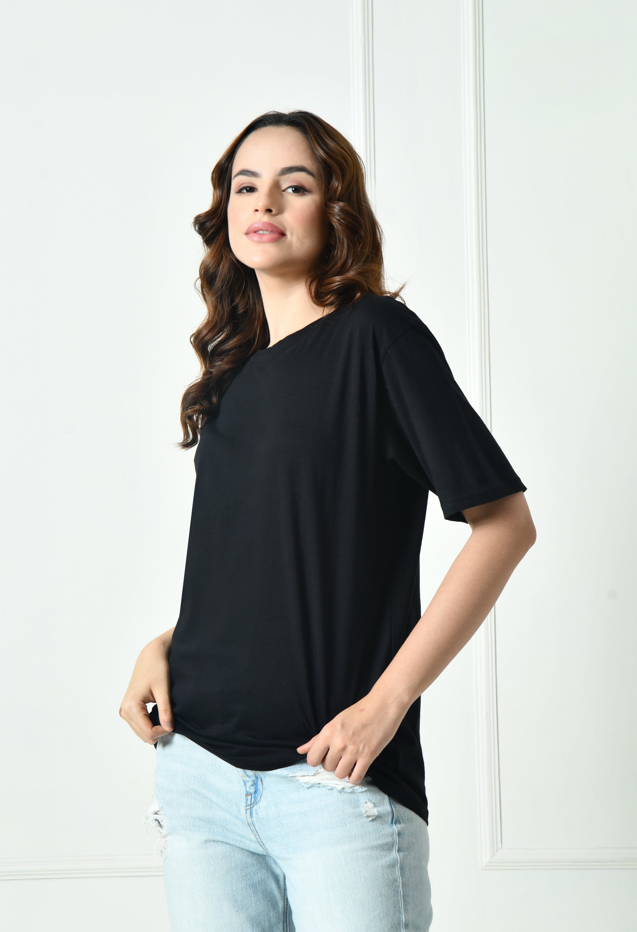 Women’s Cotton Blend Oversized Drop Shoulder Printed T-Shirt | Soft, Breathable & Light Weight | Loose Fit Stylish Top for Girls with Premium Graphic Print
