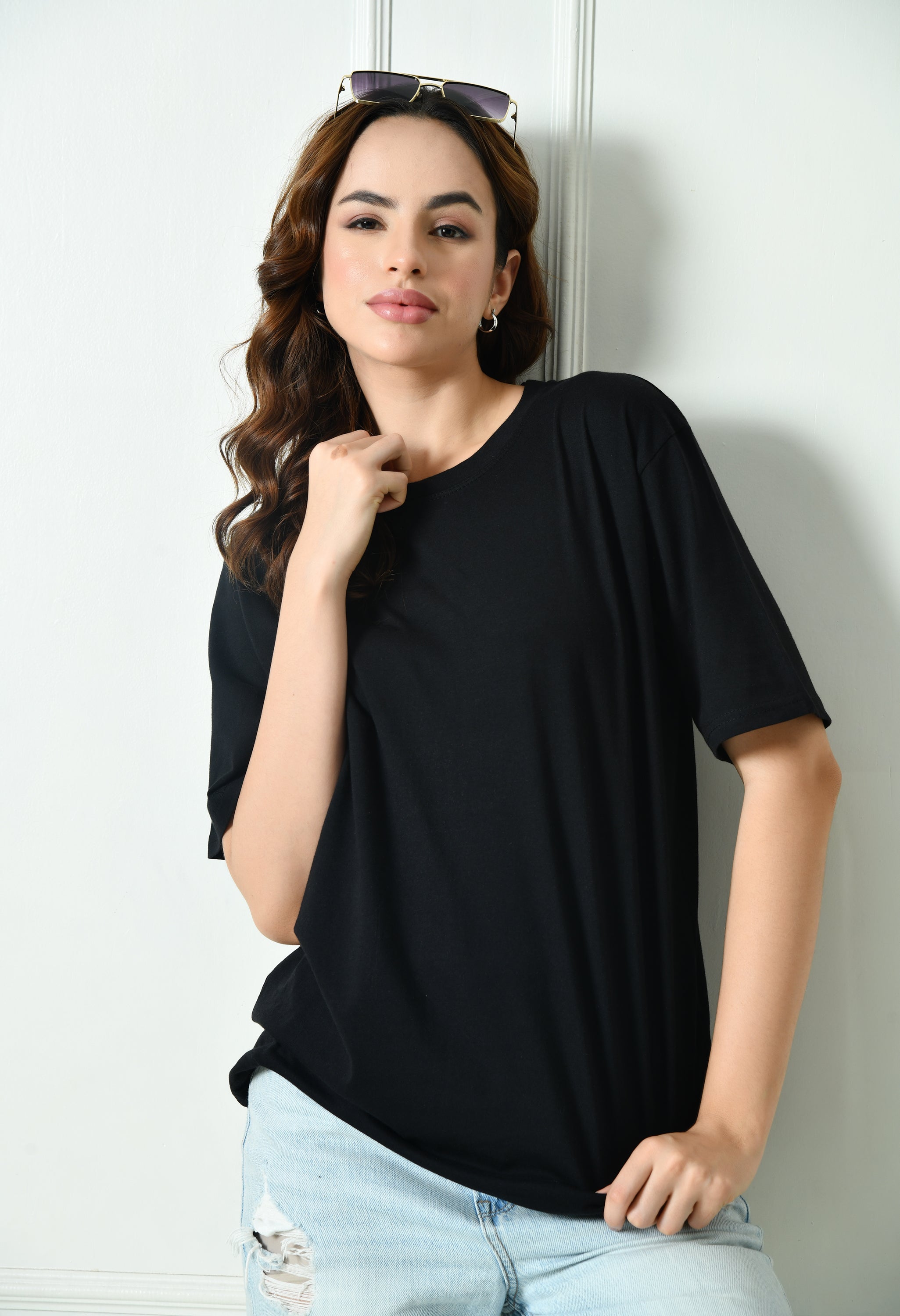 Women’s Cotton Blend Oversized Drop Shoulder Printed T-Shirt | Soft, Breathable & Light Weight | Loose Fit Stylish Top for Girls with Premium Graphic Print