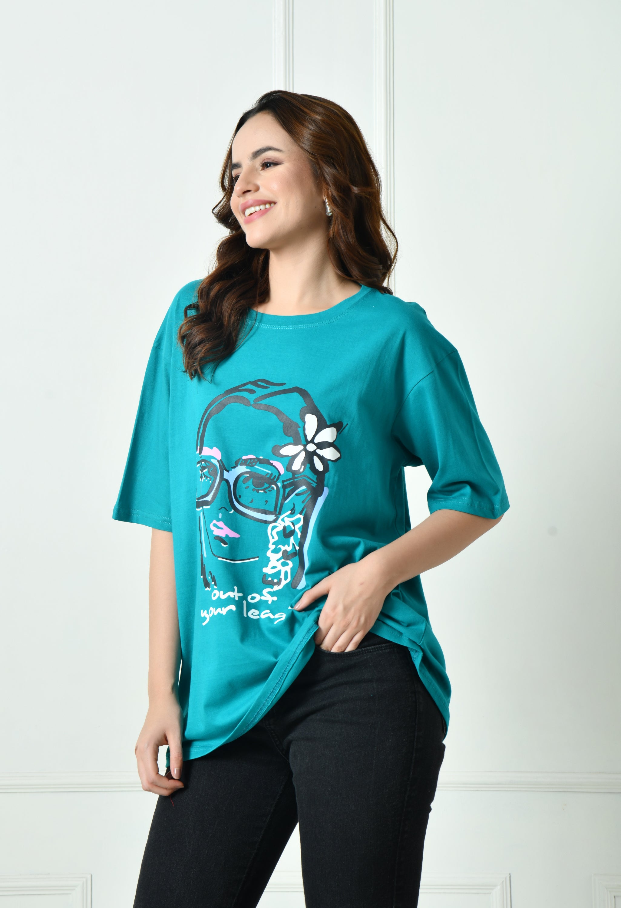 Women’s Graphic Printed T-Shirt – Soft Cotton Blend Tee for Everyday Style