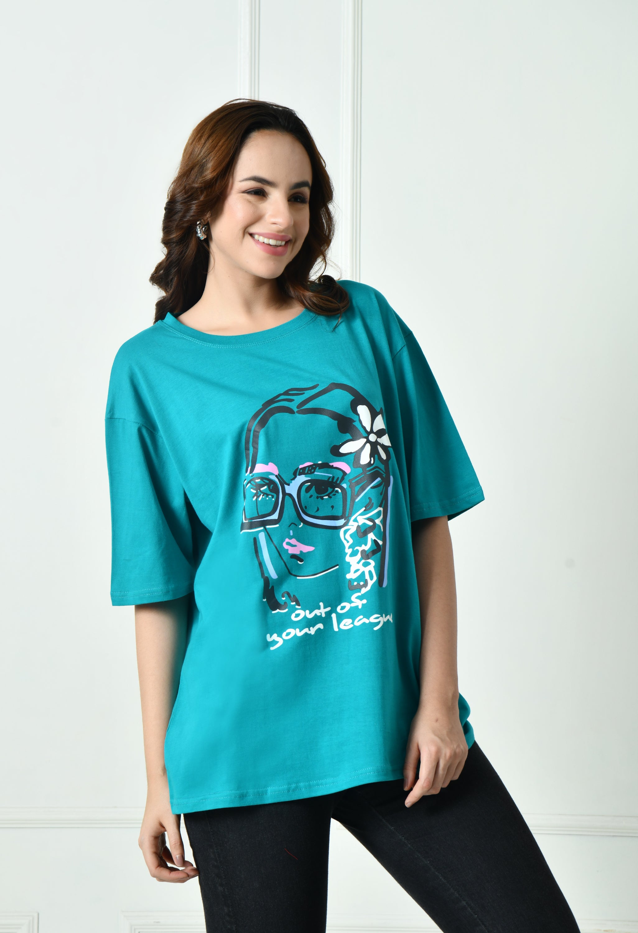 Women’s Graphic Printed T-Shirt – Soft Cotton Blend Tee for Everyday Style