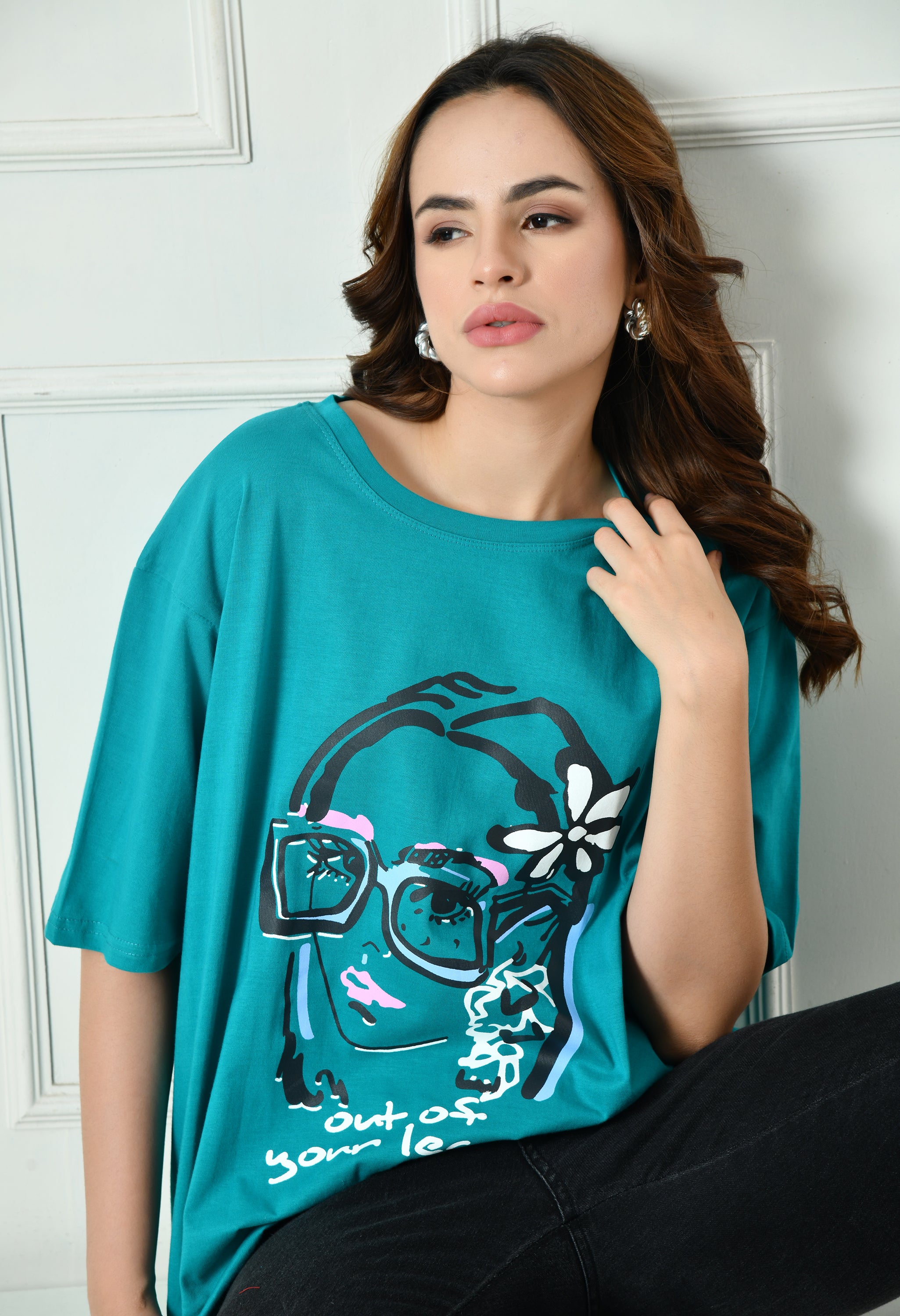 Women’s Graphic Printed T-Shirt – Soft Cotton Blend Tee for Everyday Style