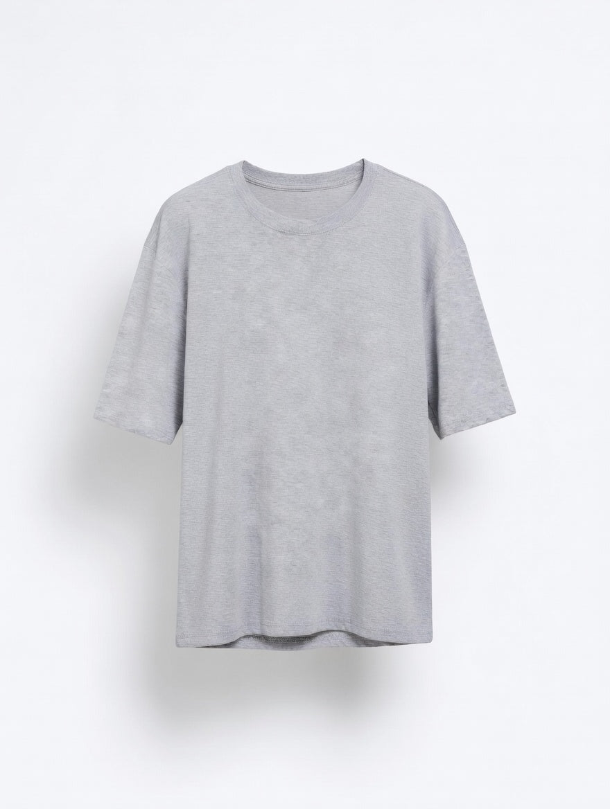 Women’s Oversized Solid T-Shirt | Relaxed Fit Round Neck Casual Loose Tee