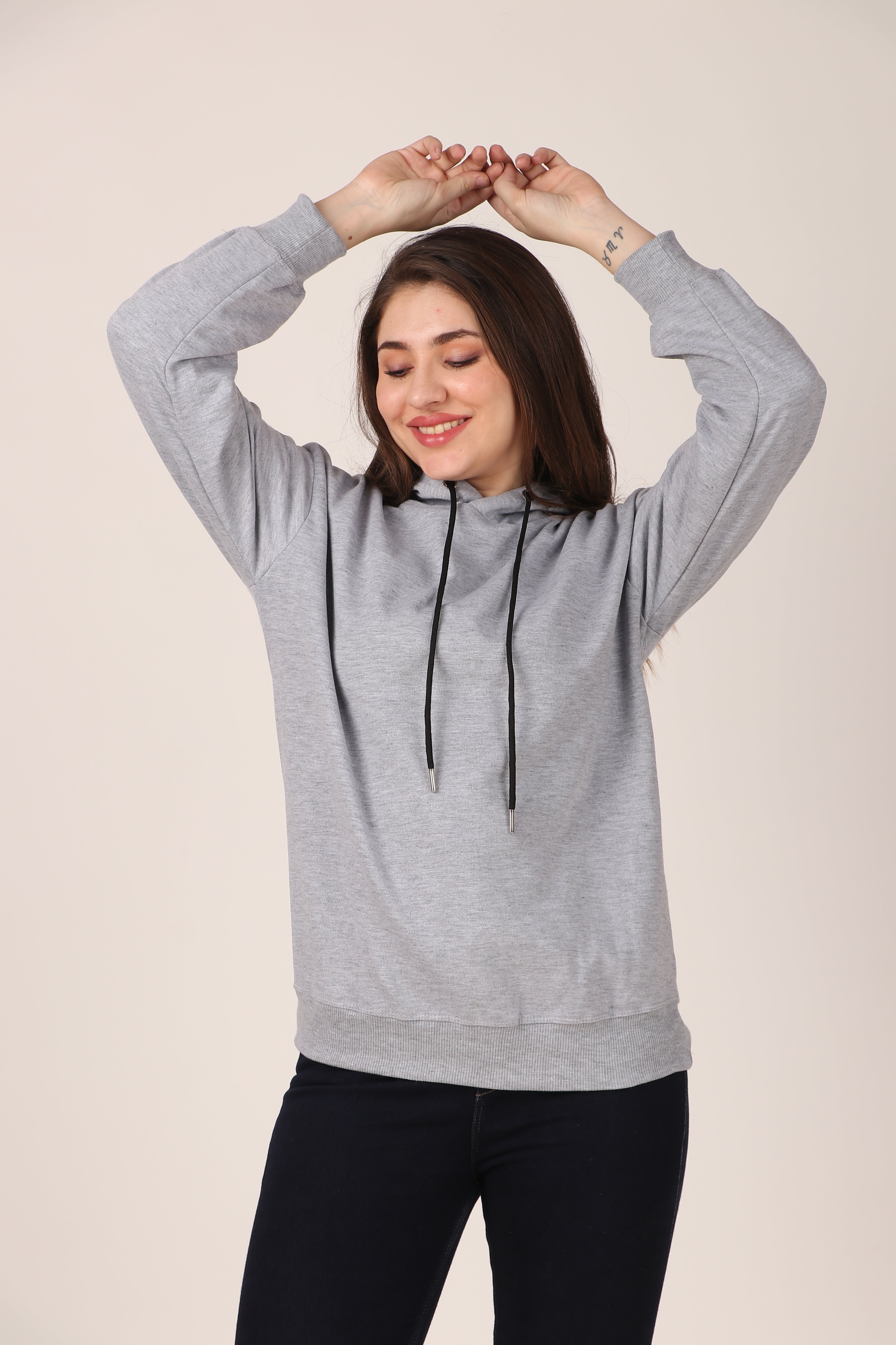 Women's Hoodie Pullover Cotton Blend Hoodie with Hood and Pocket, Casual