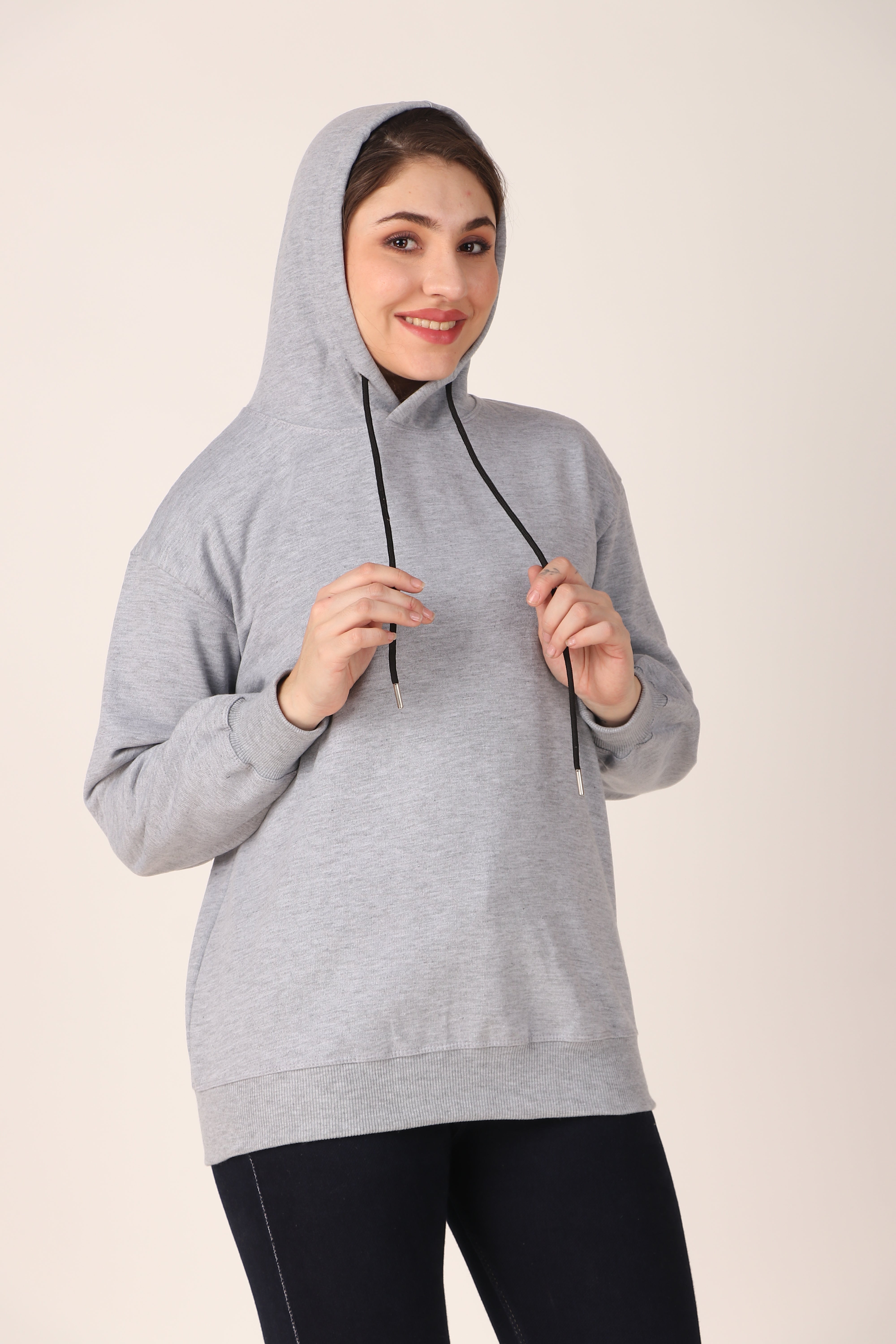 Women's Hoodie Pullover Cotton Blend Hoodie with Hood and Pocket, Casual