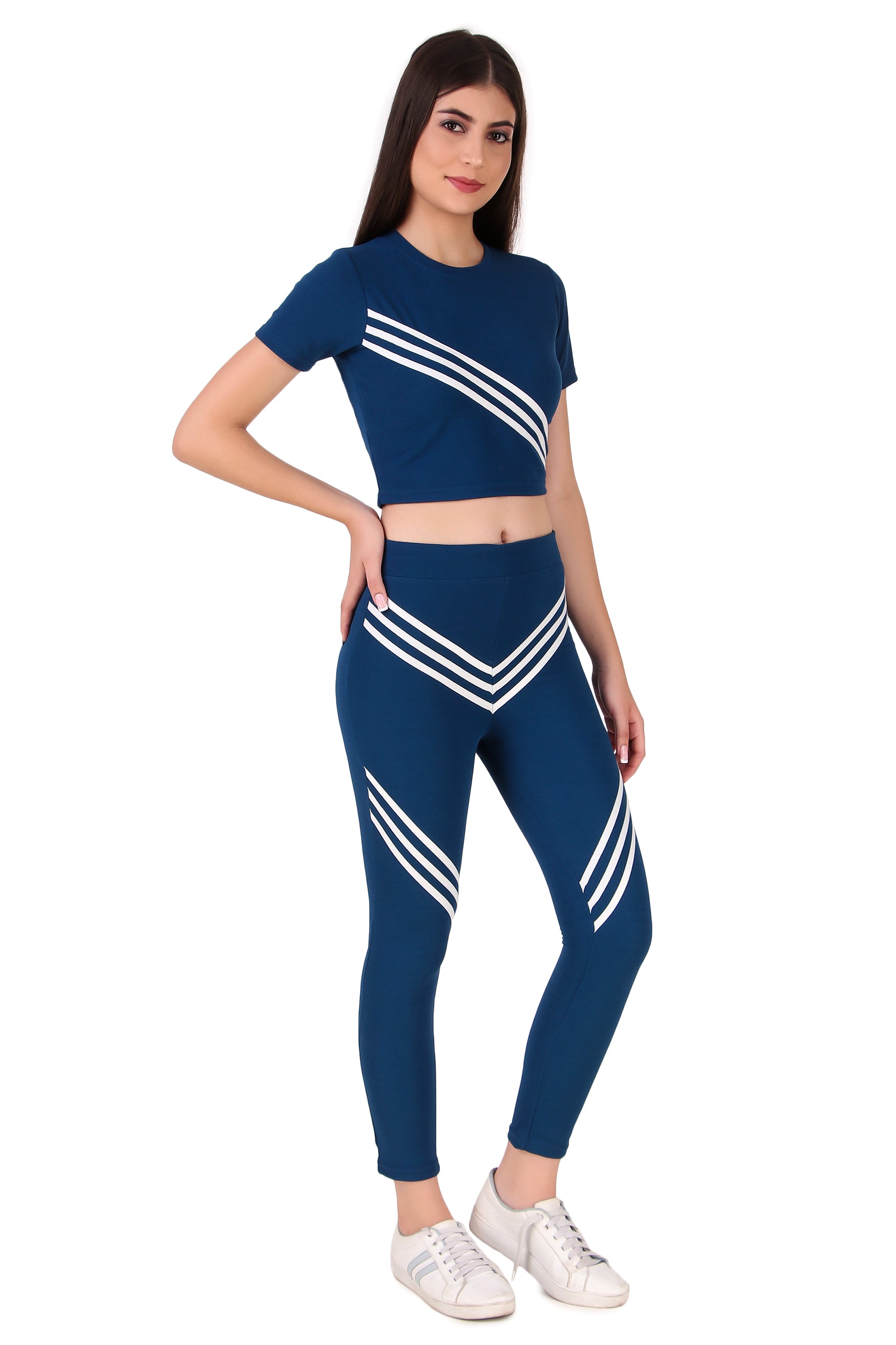 Zicada Women's Atheletic Gym Running Sports Track Suit | Co-ord set | Running Suit for Girls & Women