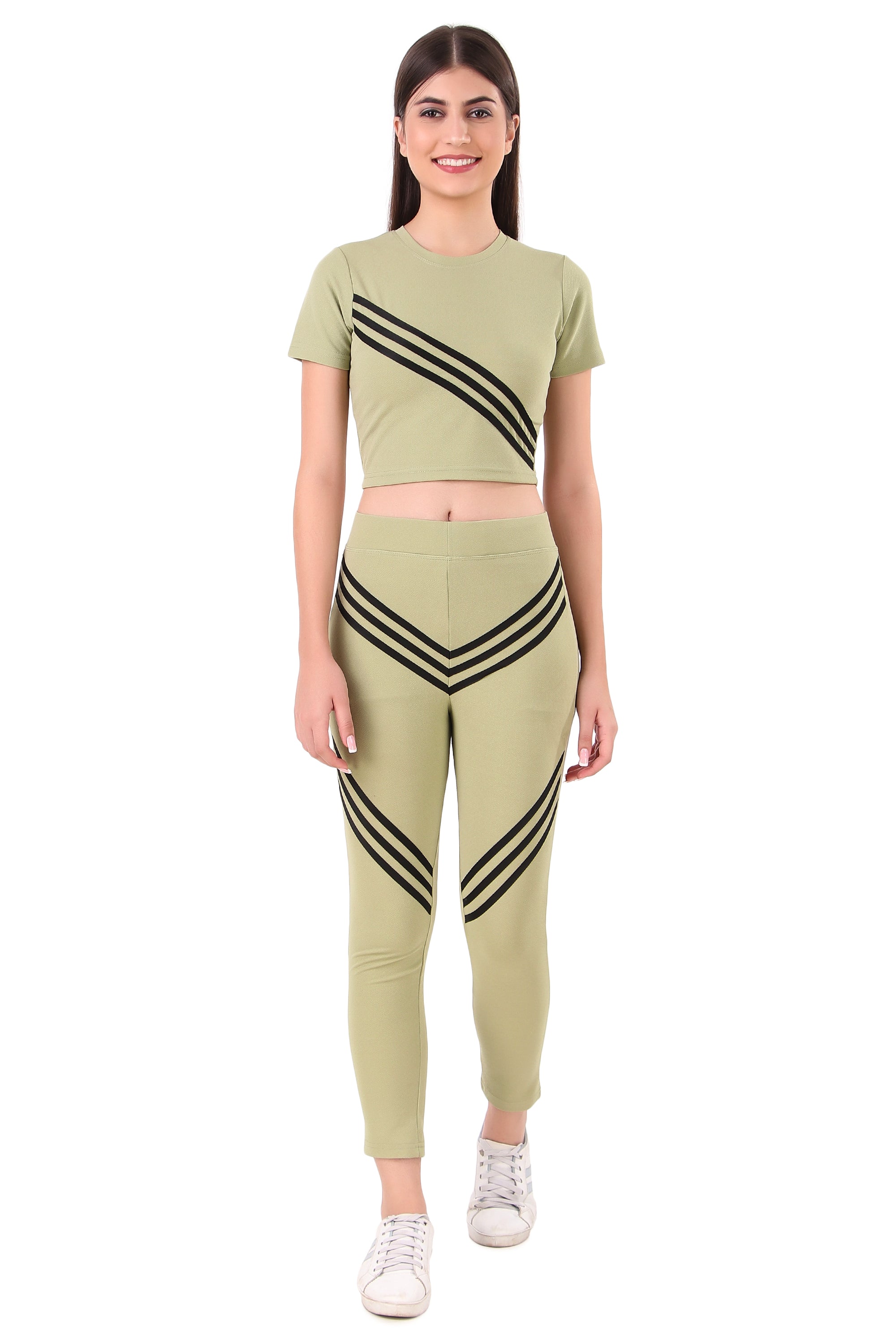 Zicada Women's Atheletic Gym Running Sports Track Suit | Co-ord set | Running Suit for Girls & Women