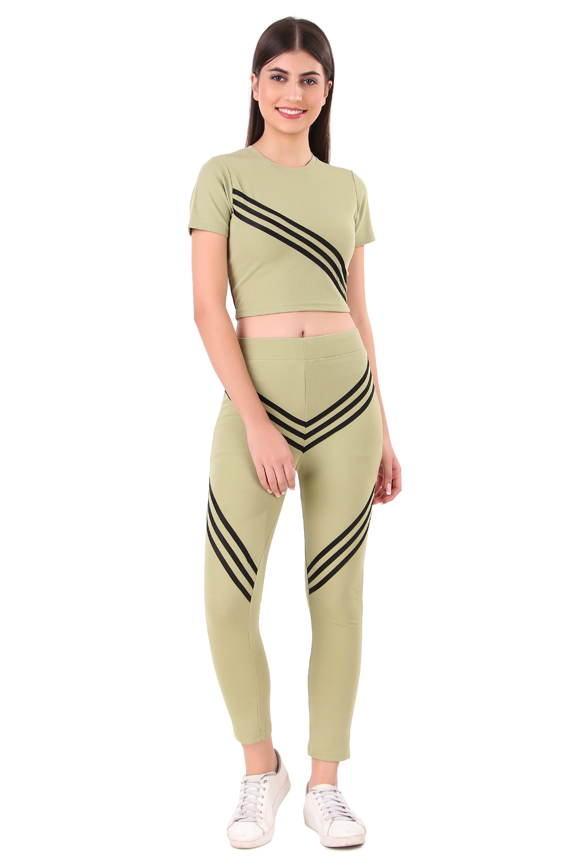Zicada Women's Atheletic Gym Running Sports Track Suit | Co-ord set | Running Suit for Girls & Women