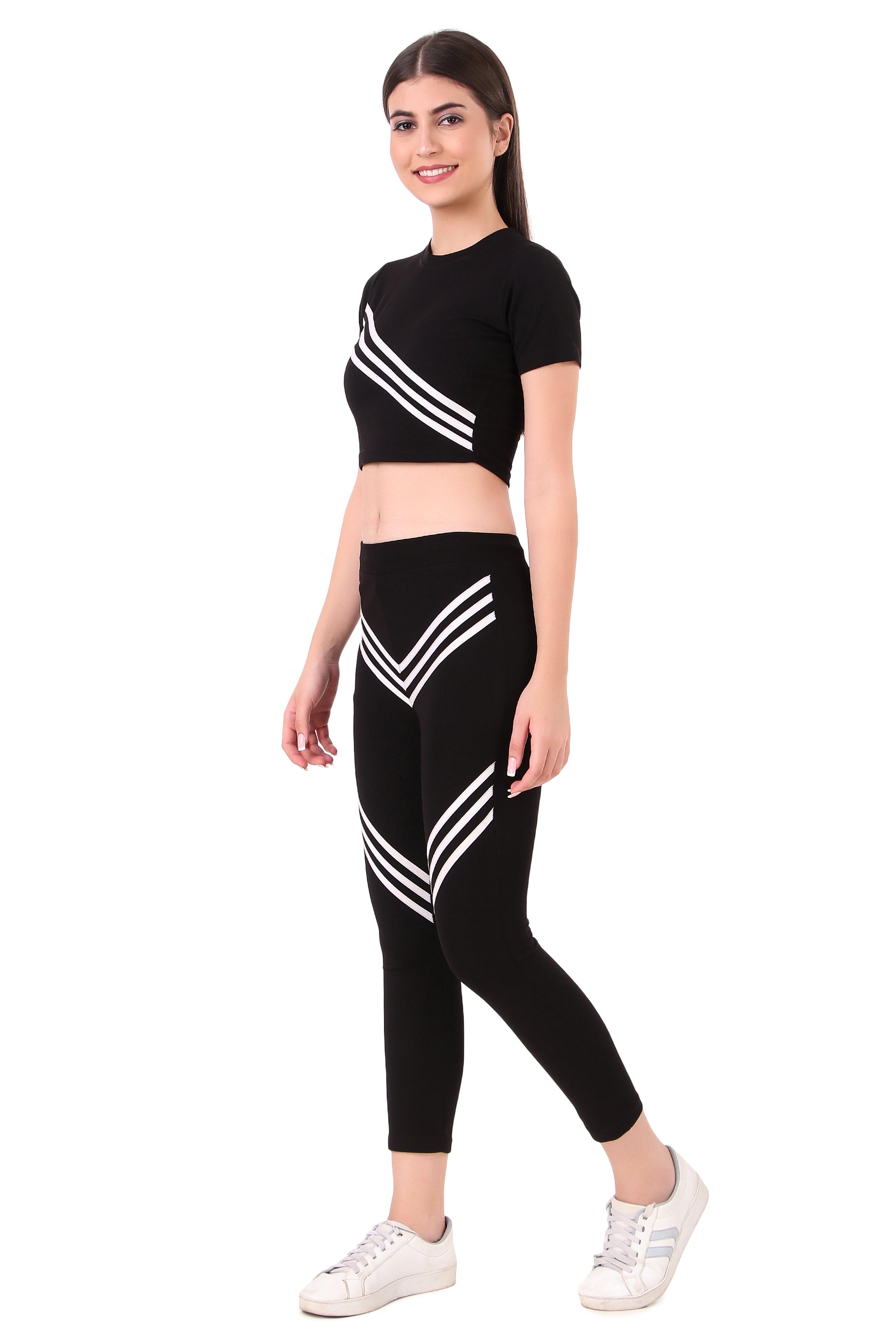 Zicada Women's Atheletic Gym Running Sports Track Suit | Co-ord set | Running Suit for Girls & Women
