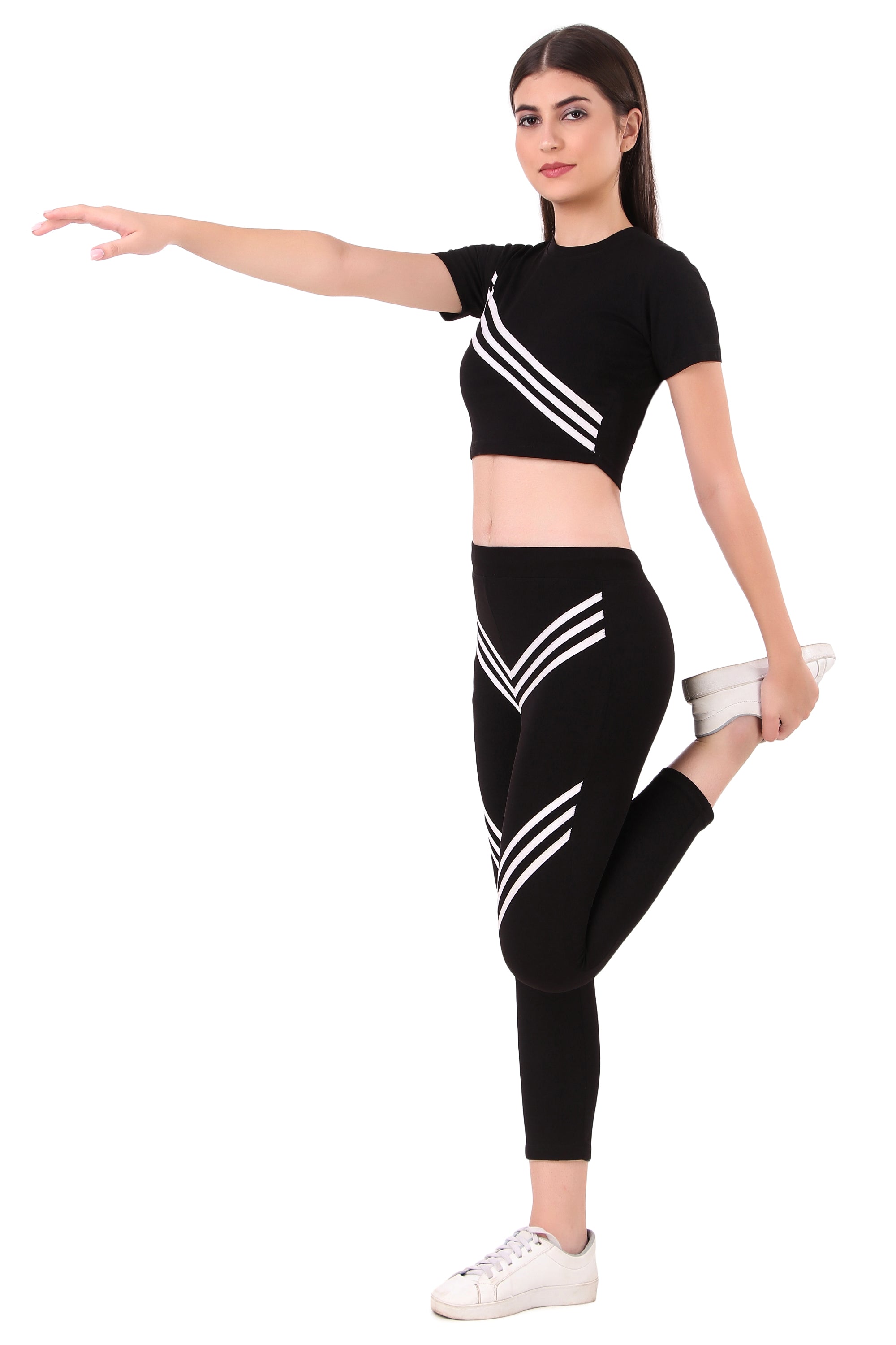 Zicada Women's Atheletic Gym Running Sports Track Suit | Co-ord set | Running Suit for Girls & Women