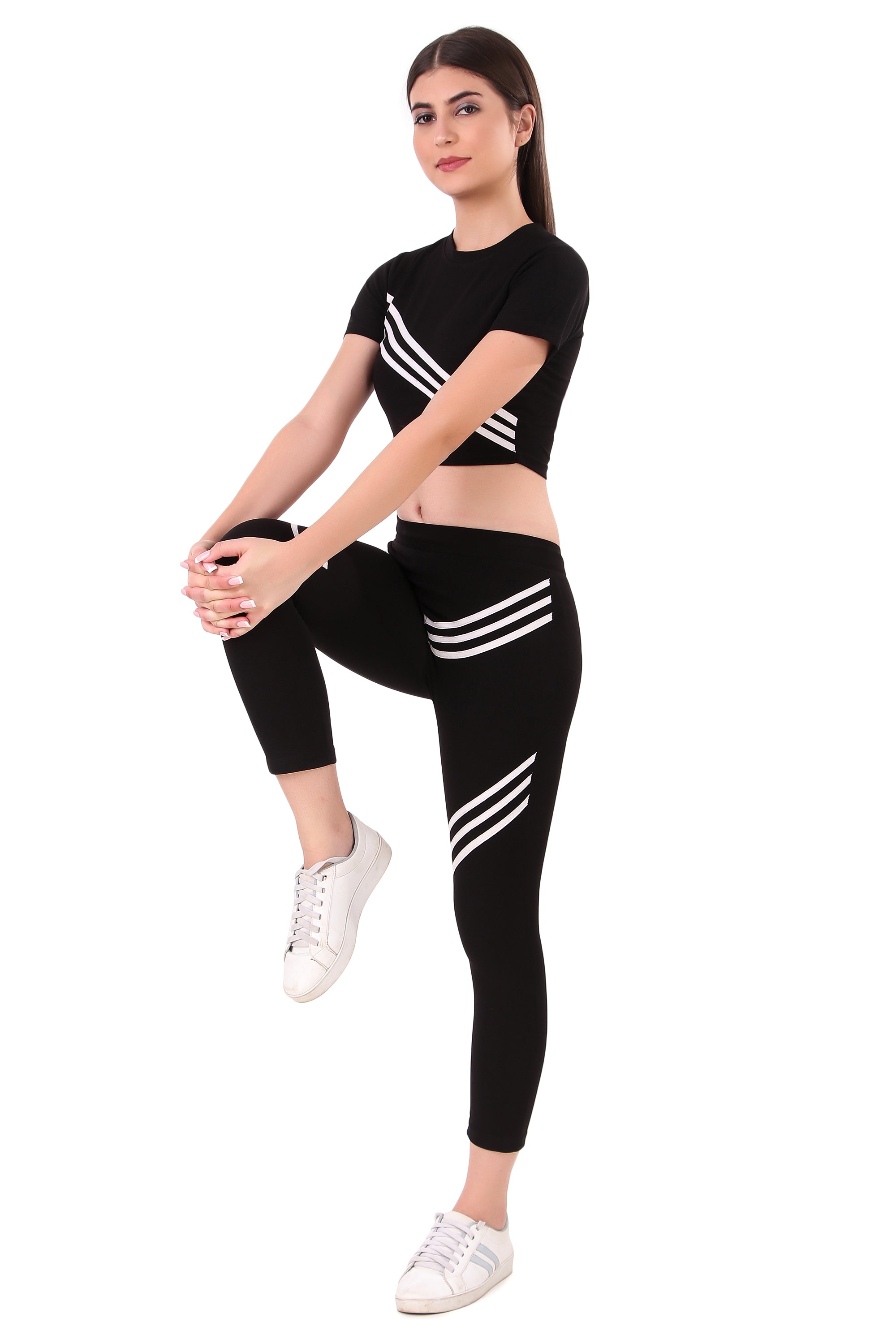 Zicada Women's Atheletic Gym Running Sports Track Suit | Co-ord set | Running Suit for Girls & Women
