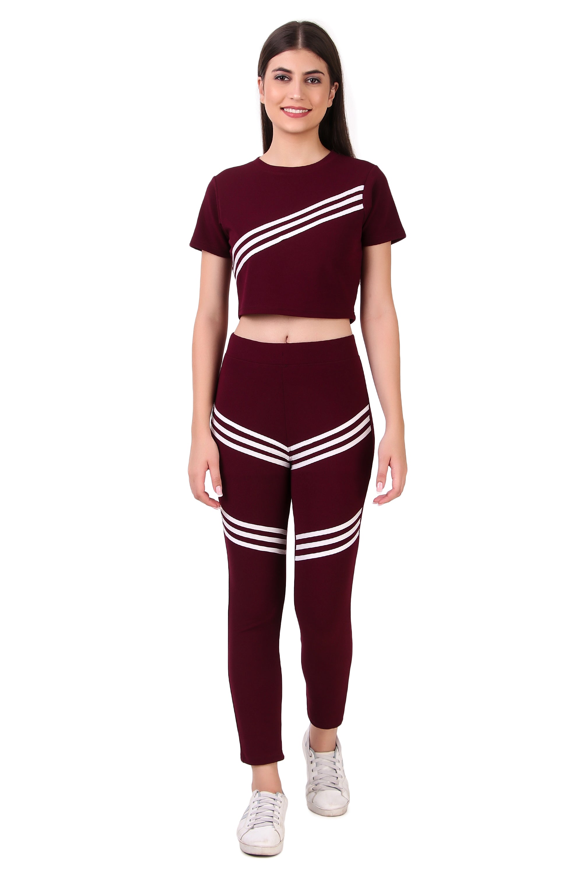 Zicada Women's Atheletic Gym Running Sports Track Suit | Co-ord set | Running Suit for Girls & Women