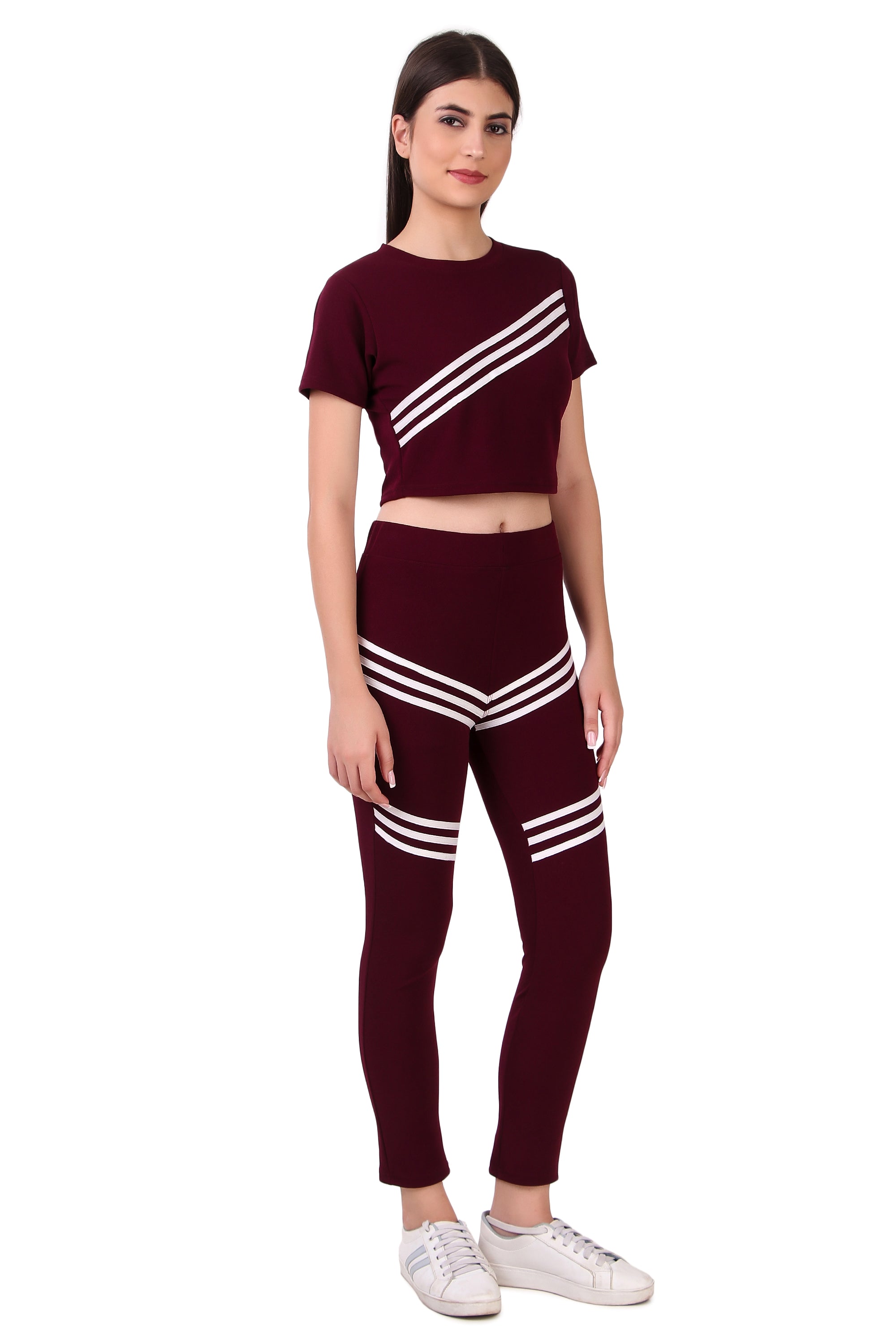 Zicada Women's Atheletic Gym Running Sports Track Suit | Co-ord set | Running Suit for Girls & Women